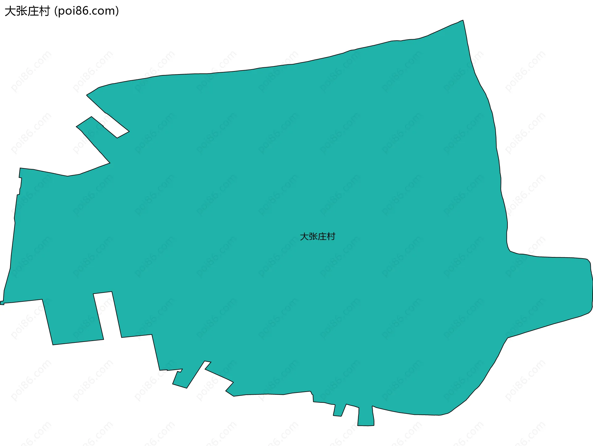 大张庄村边界地图