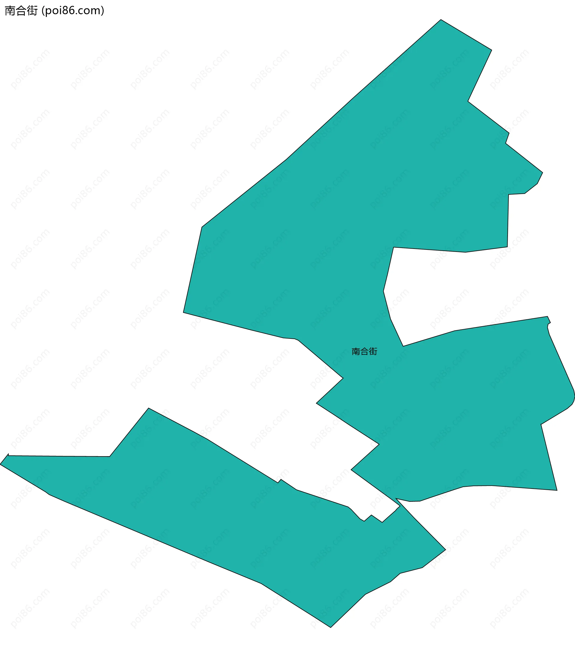 南合街边界地图