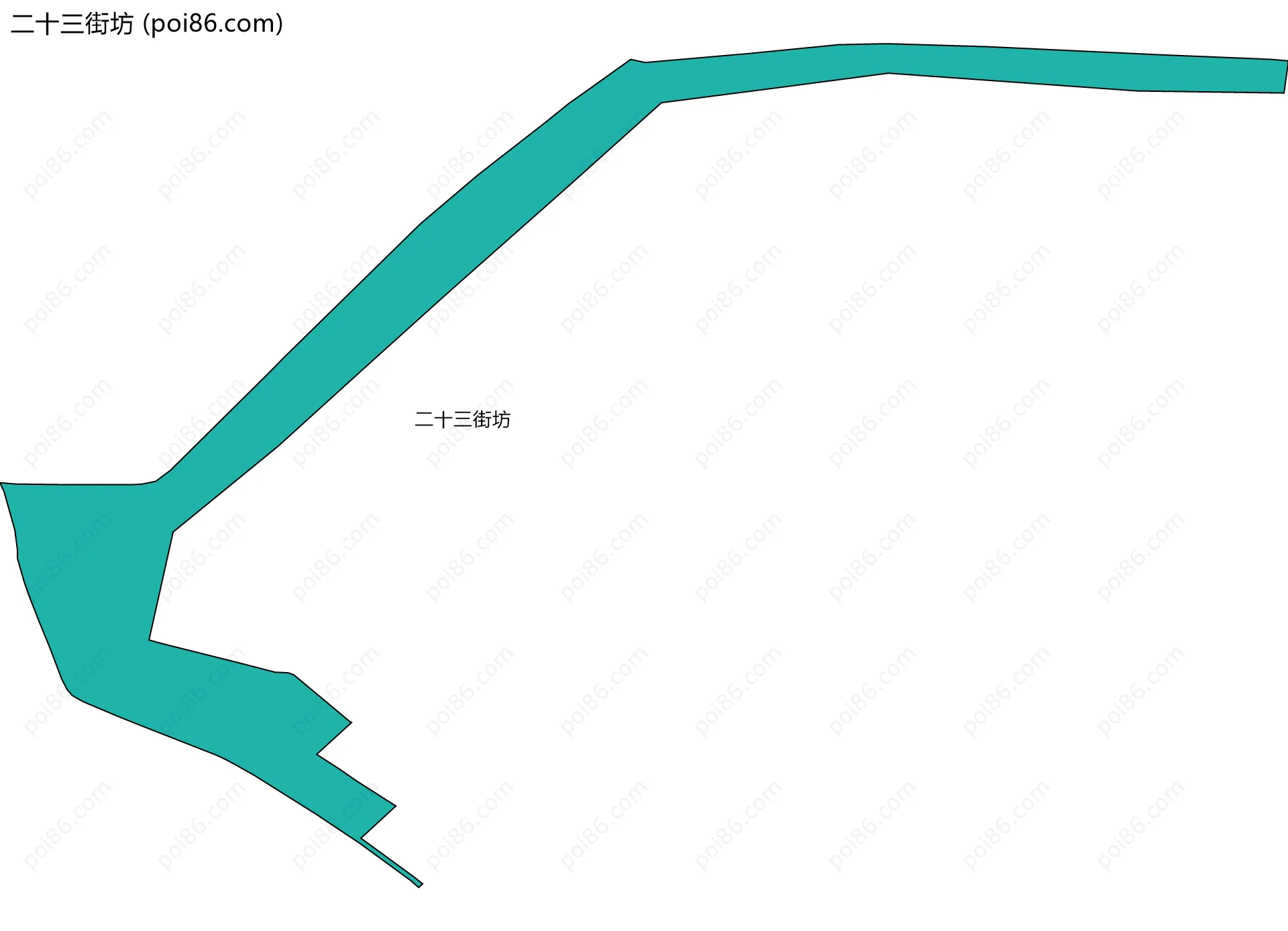 二十三街坊边界地图