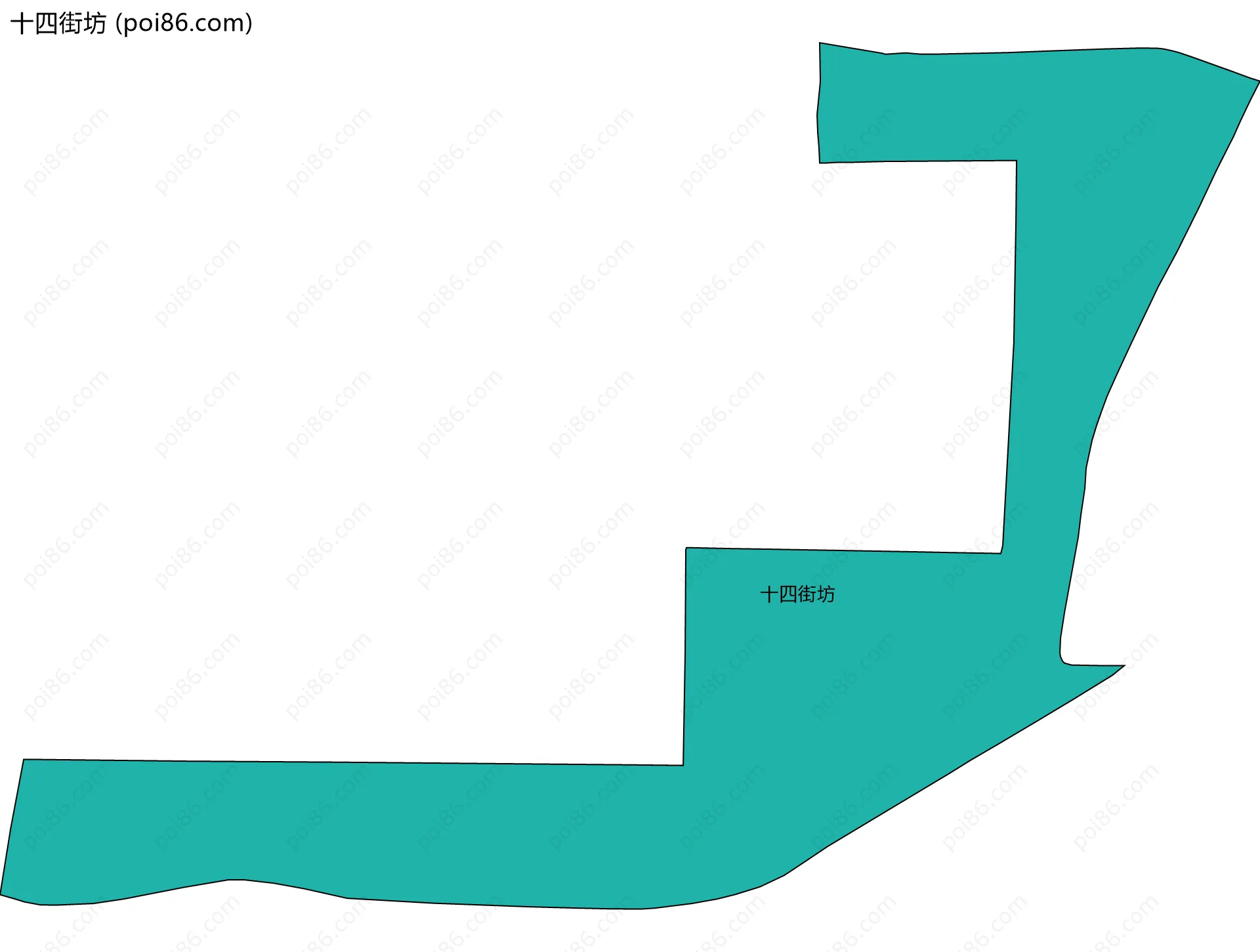 十四街坊边界地图