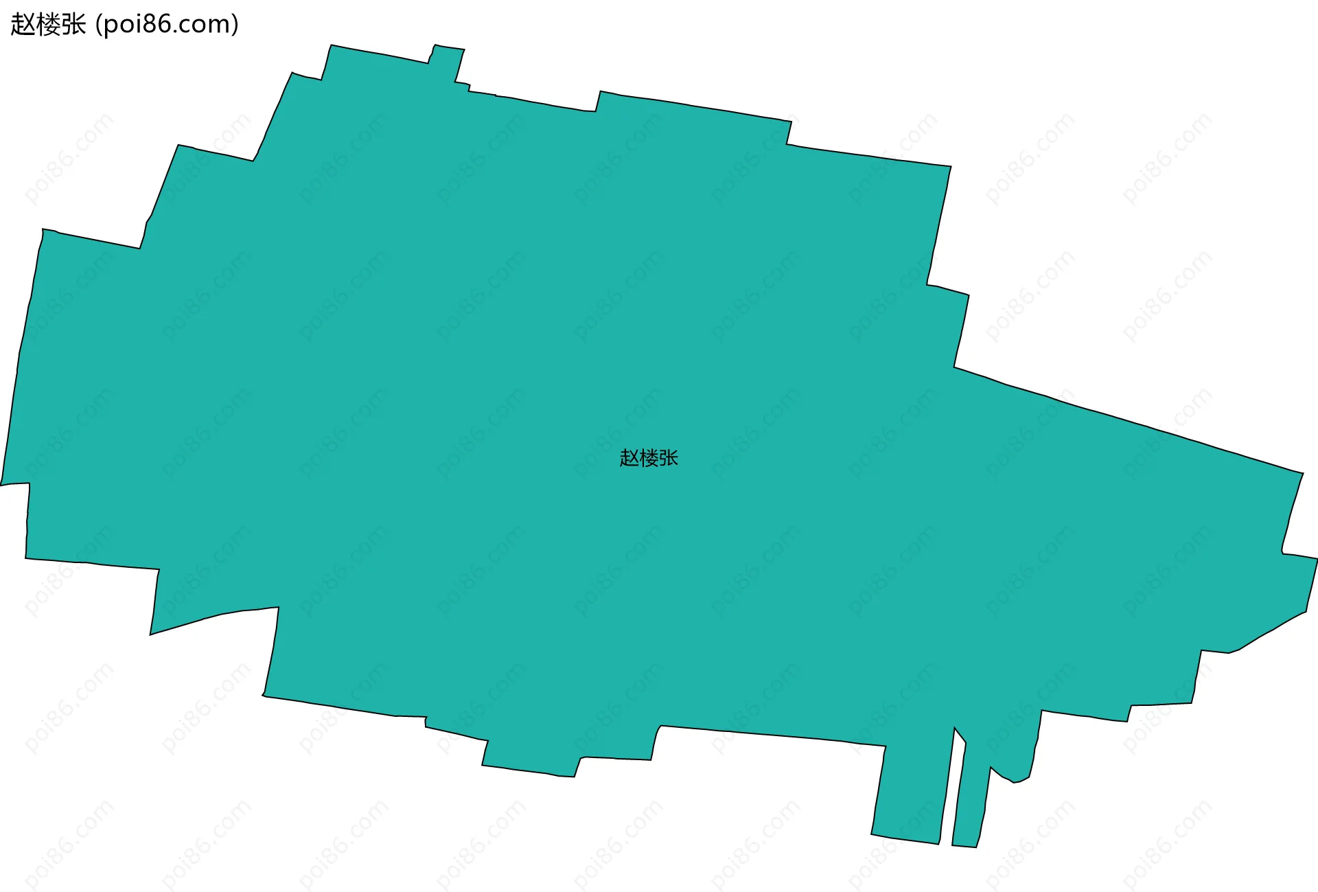 赵楼张边界地图