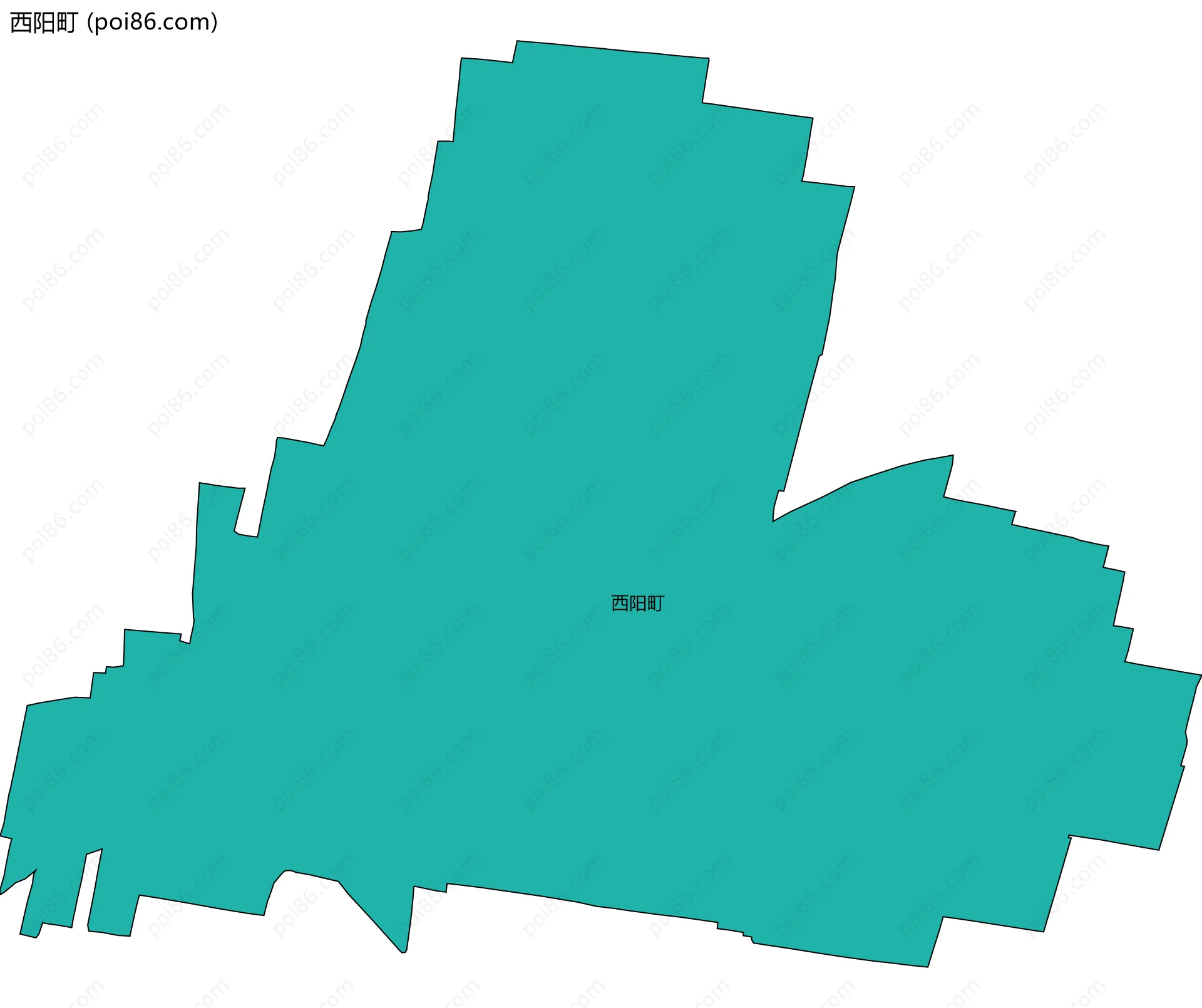 西阳町边界地图