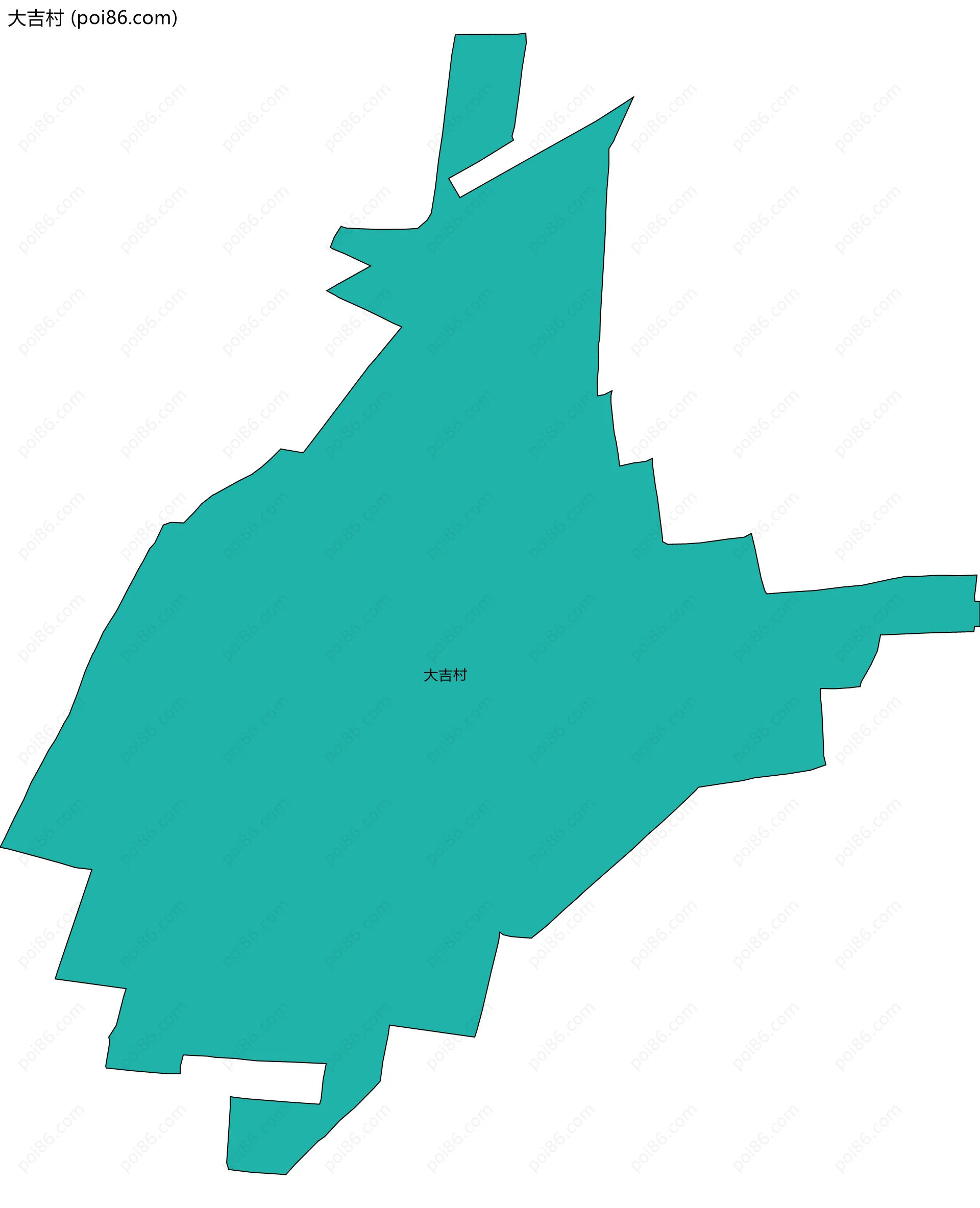 大吉村边界地图
