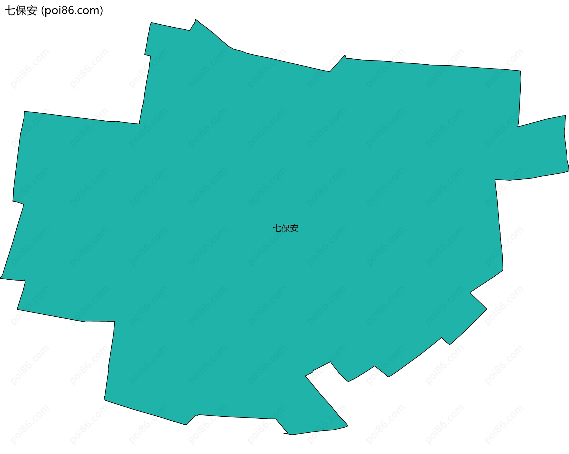 七保安边界地图