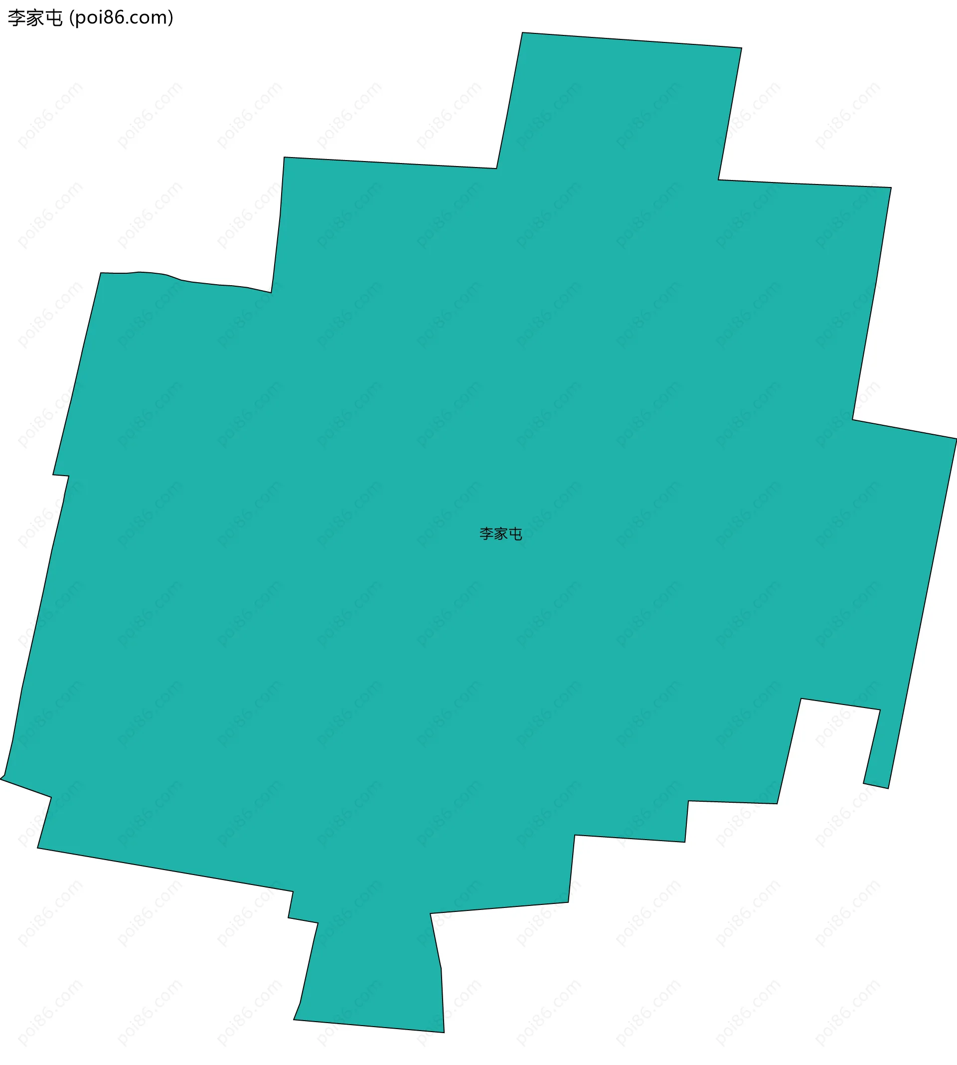 李家屯边界地图