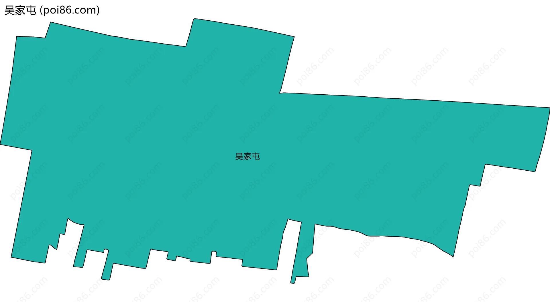 吴家屯边界地图