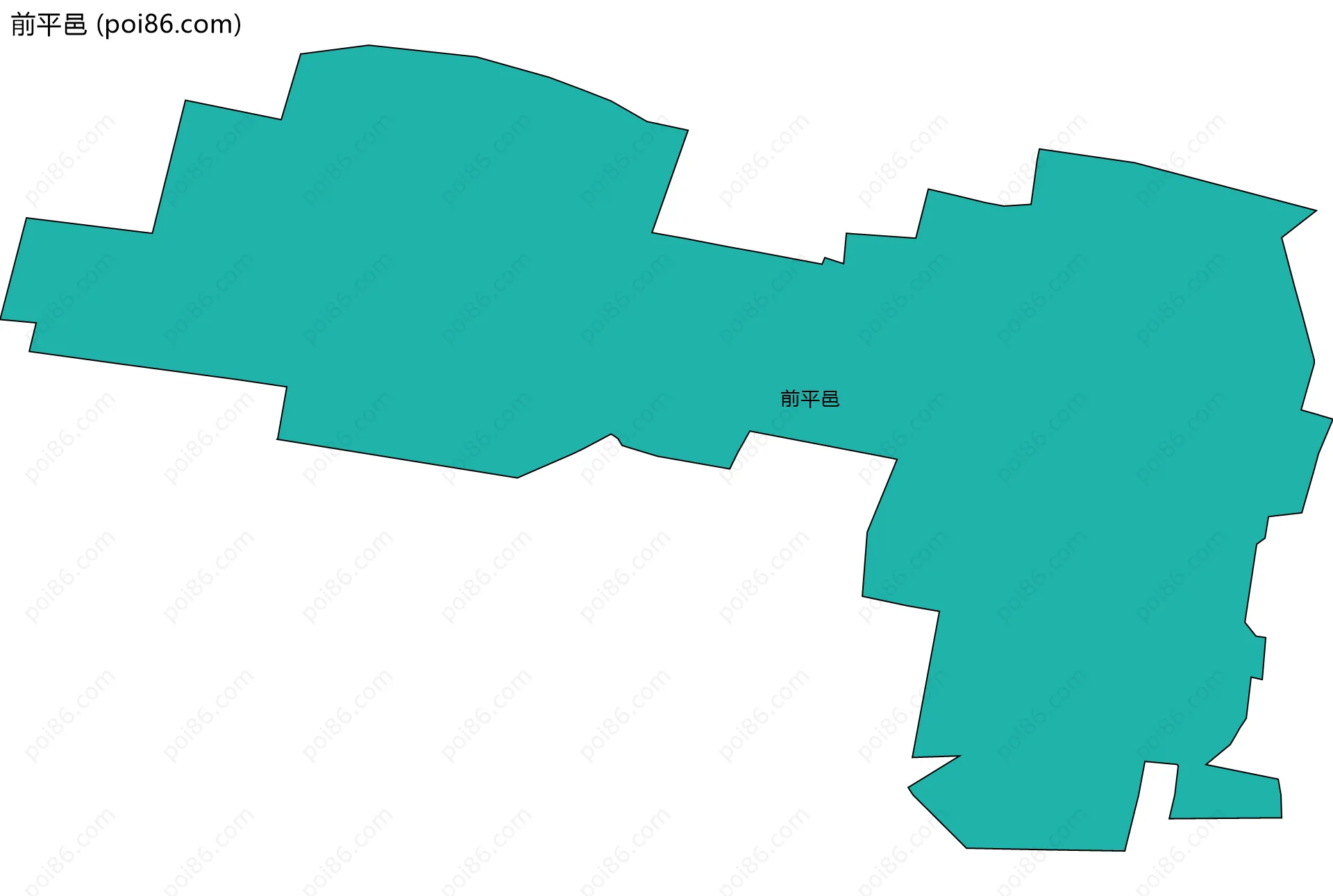 前平邑边界地图
