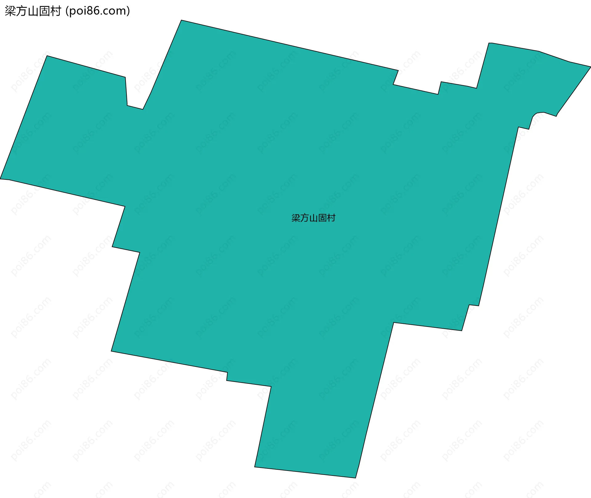 梁方山固村边界地图