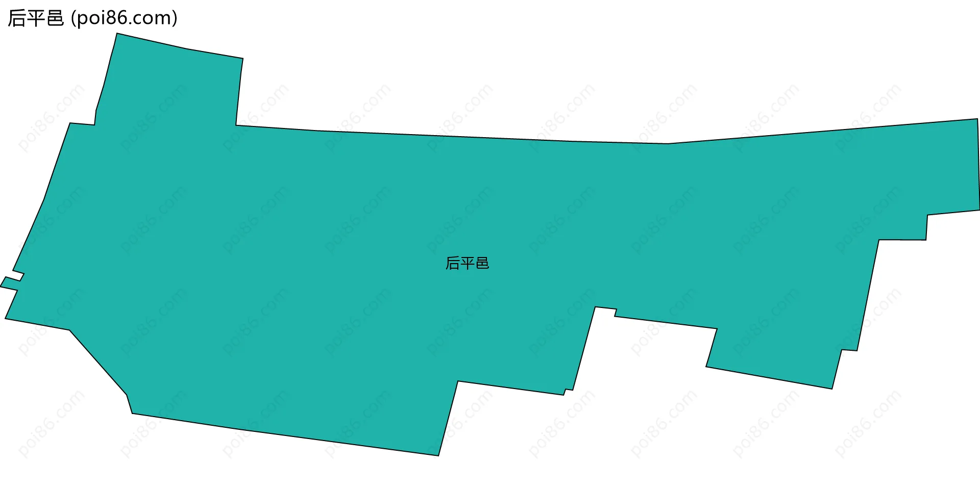 后平邑边界地图