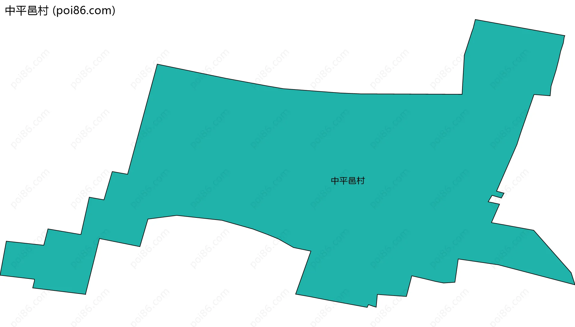 中平邑村边界地图