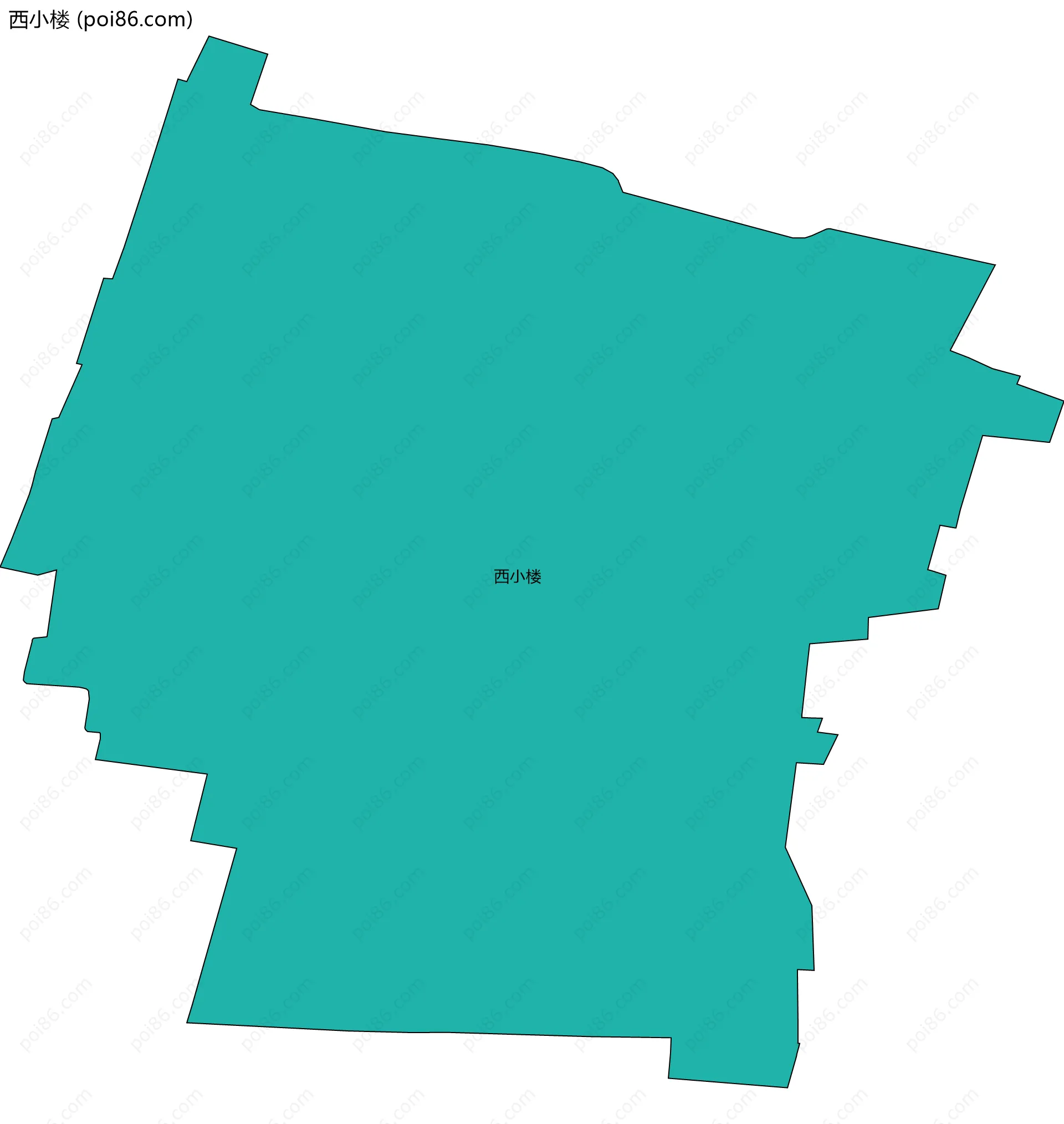西小楼边界地图