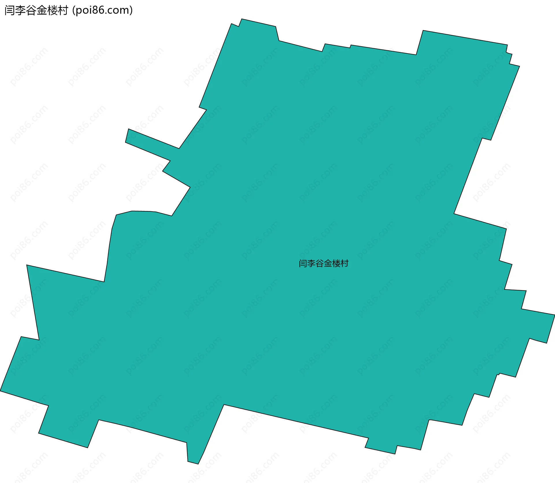 闫李谷金楼村边界地图
