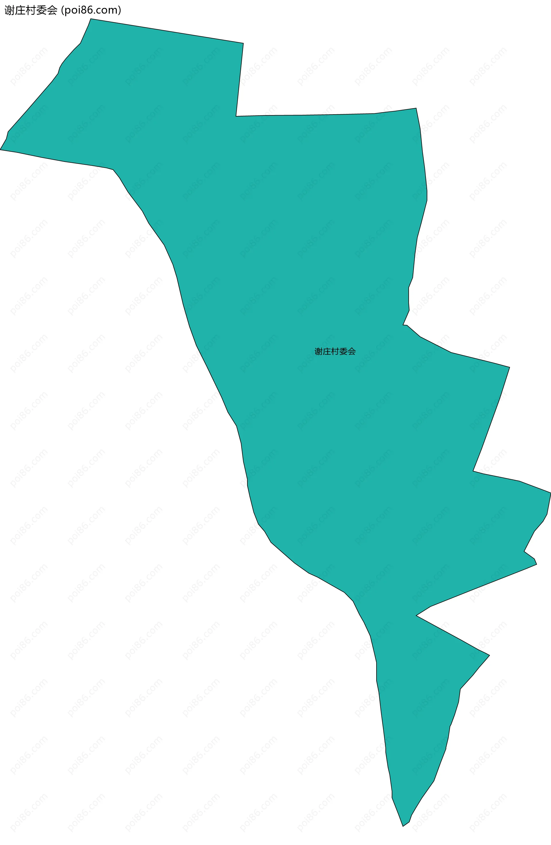 谢庄村委会边界地图