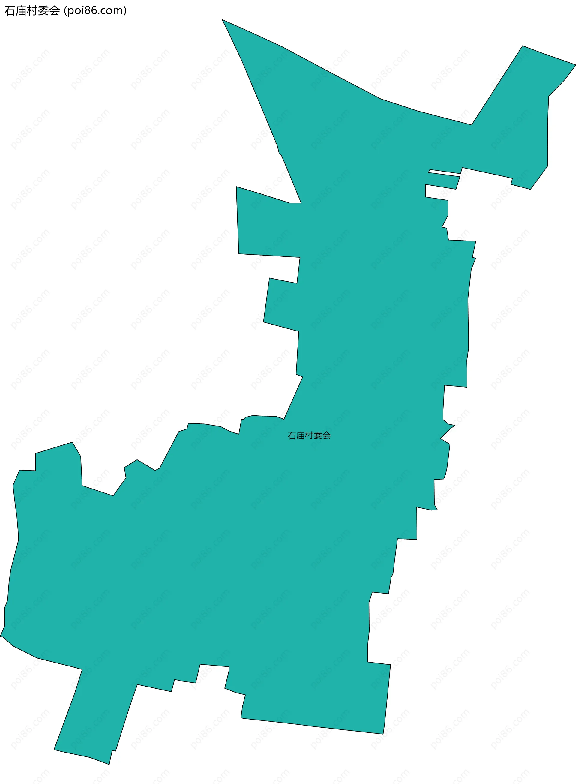 石庙村委会边界地图