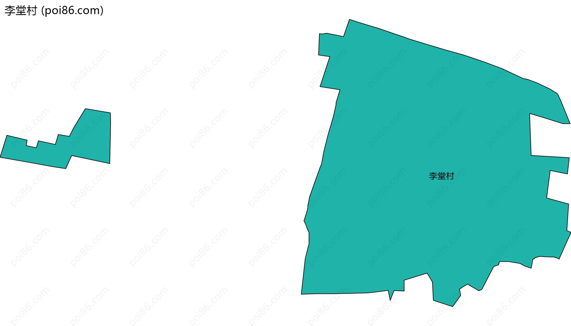 李堂村边界地图