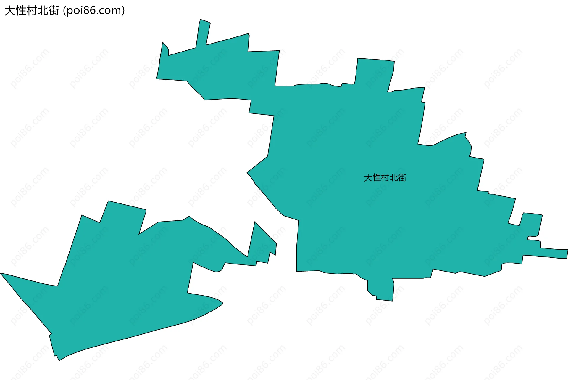 大性村北街边界地图