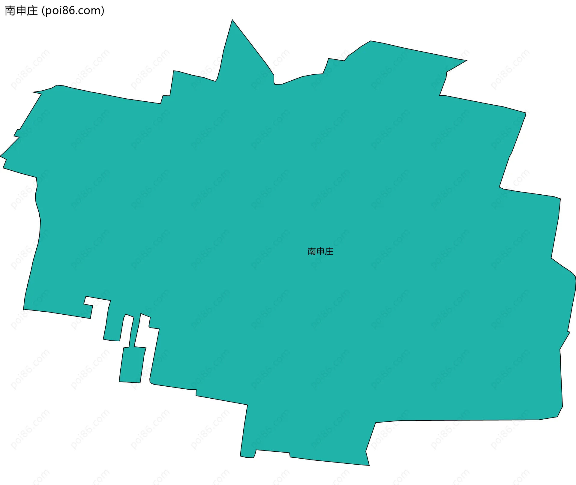 南申庄边界地图
