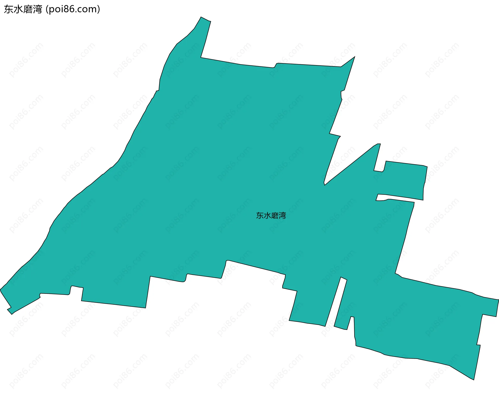 东水磨湾边界地图