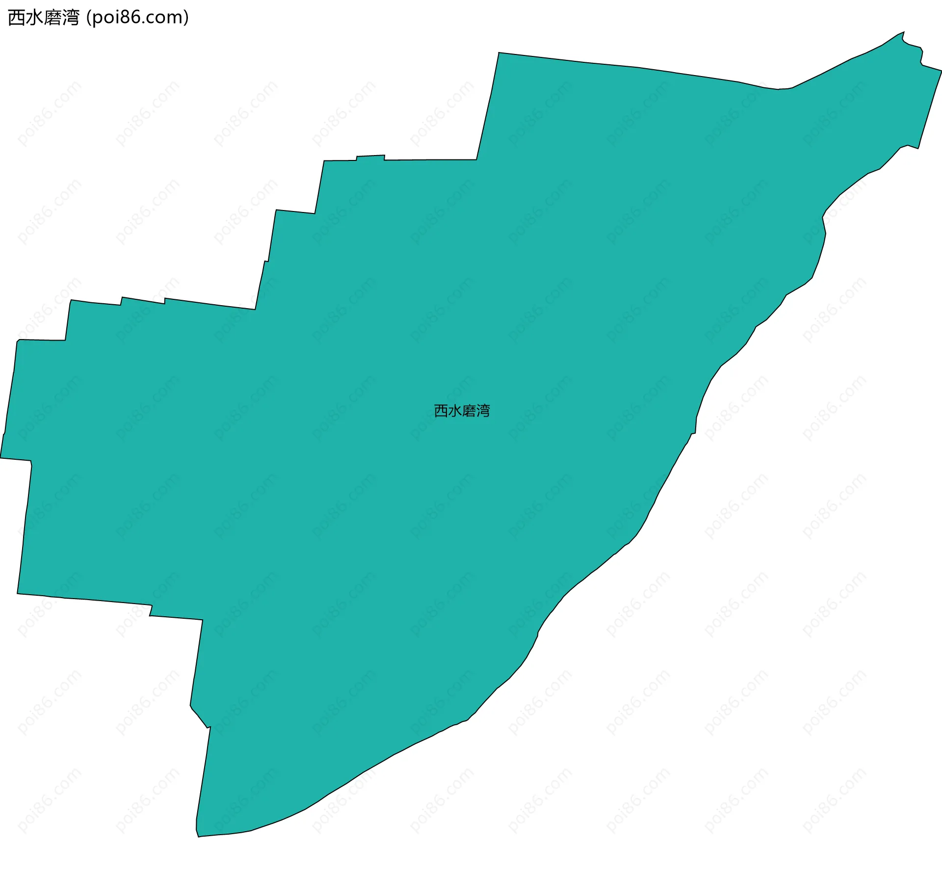 西水磨湾边界地图
