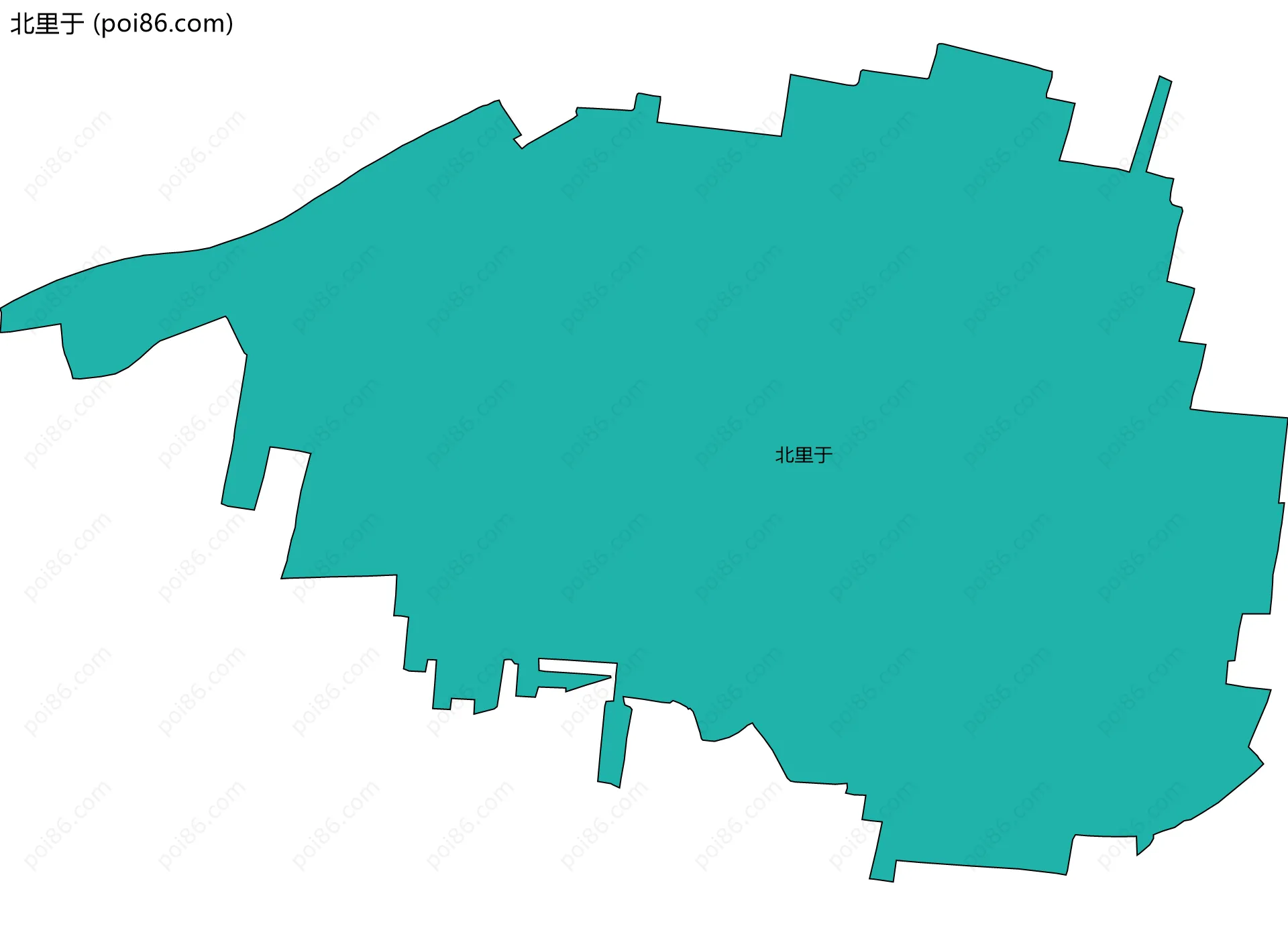 北里于边界地图