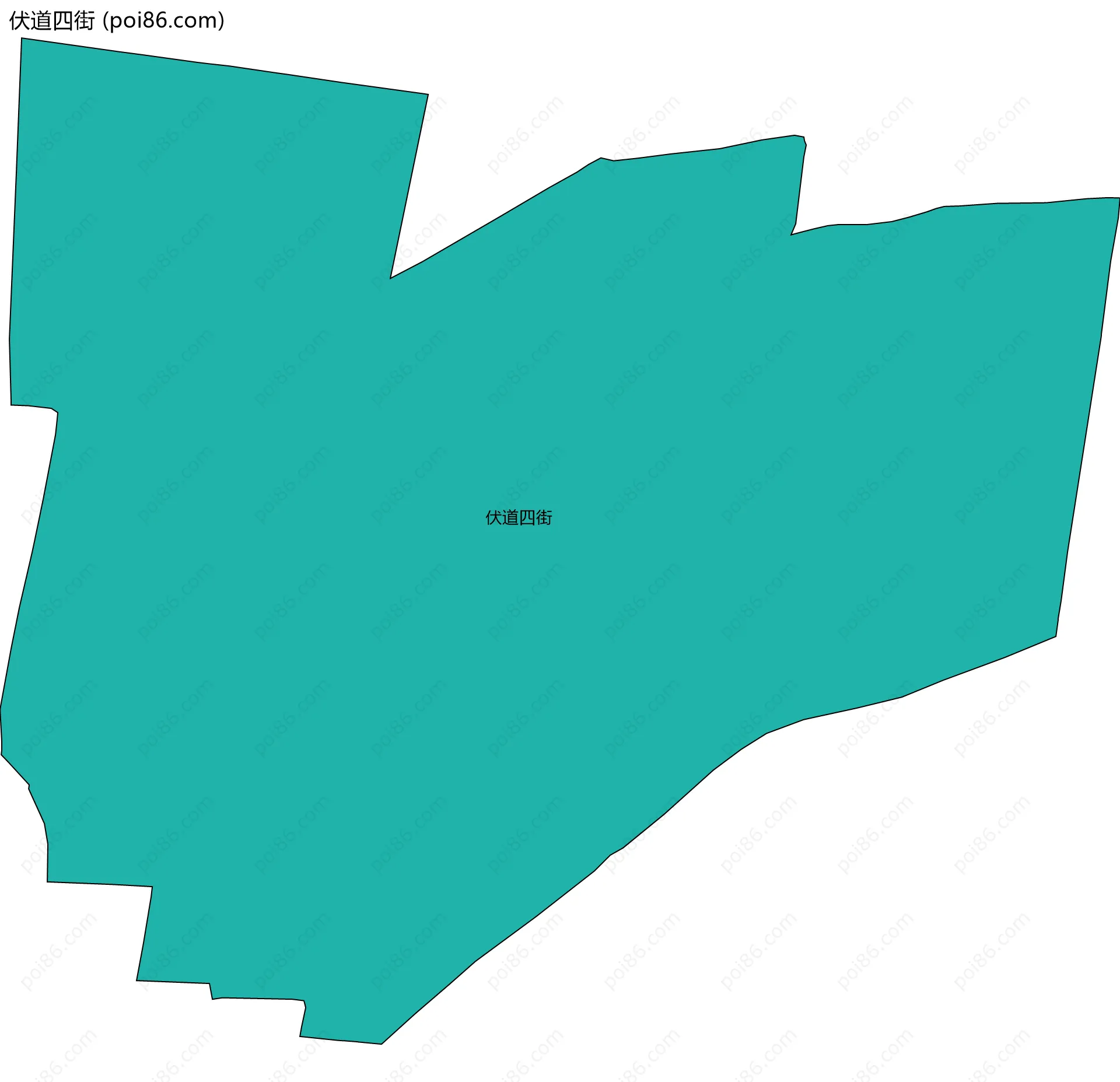 伏道四街边界地图