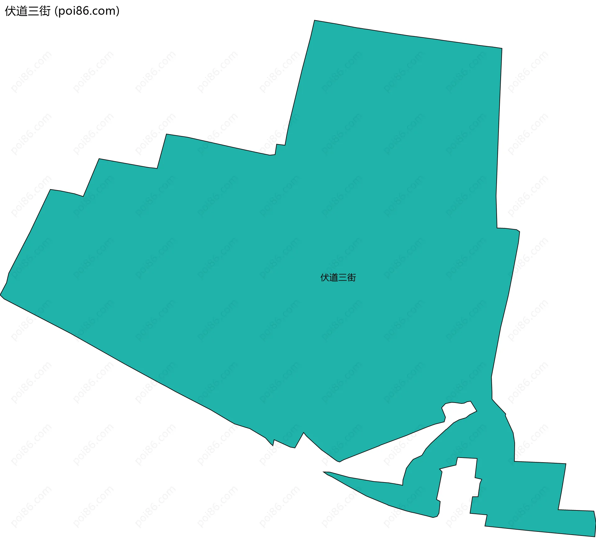 伏道三街边界地图