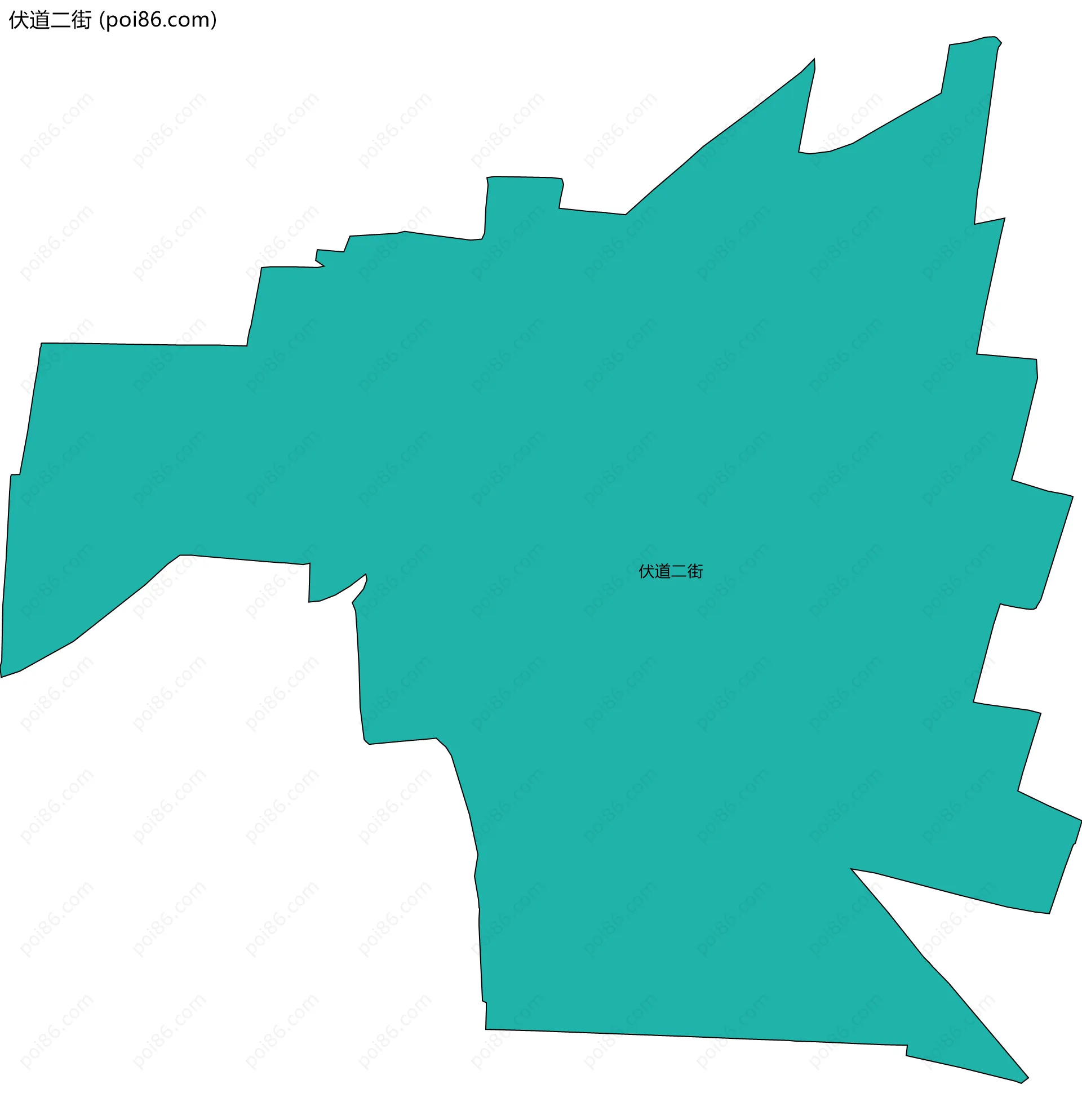 伏道二街边界地图