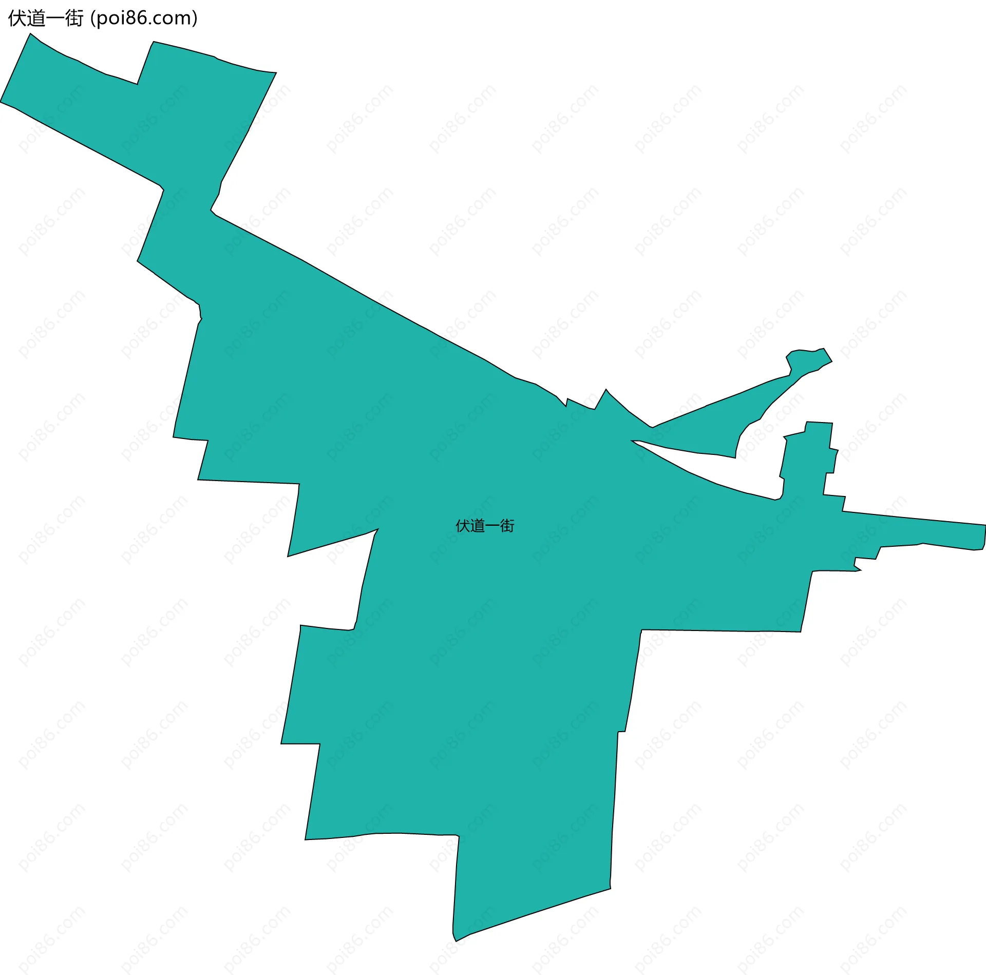 伏道一街边界地图