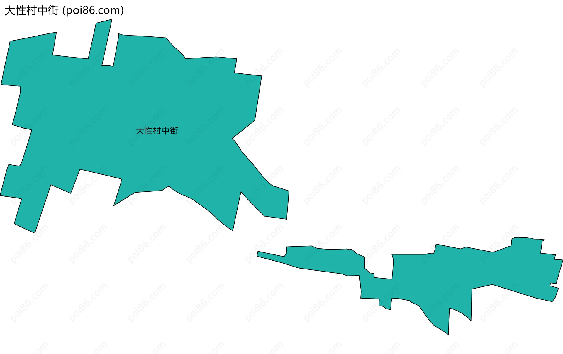 大性村中街边界地图
