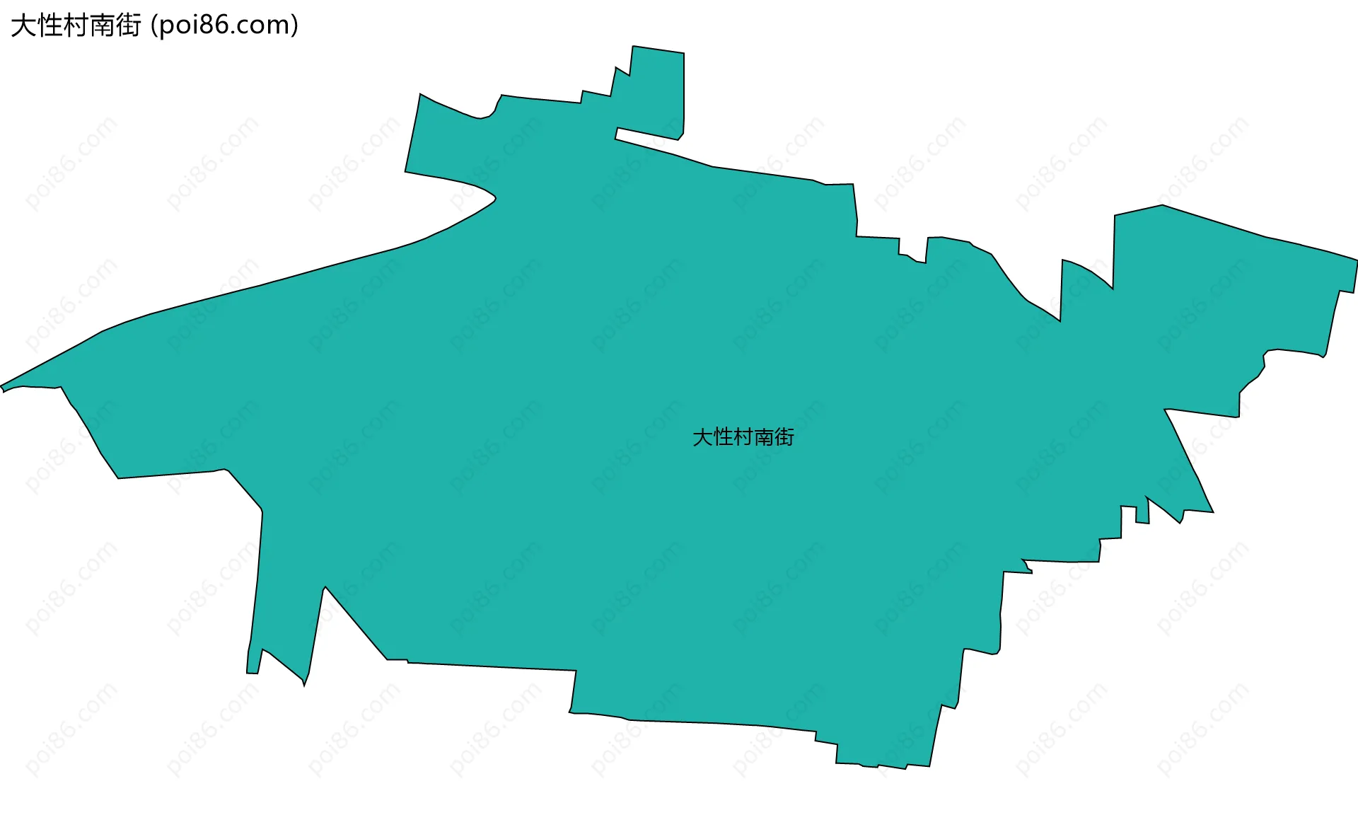 大性村南街边界地图