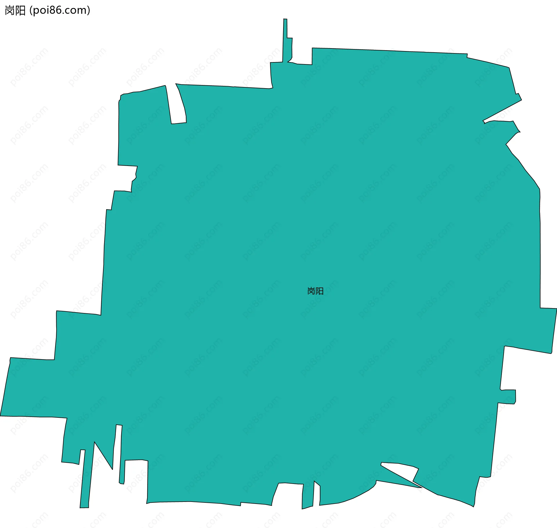 岗阳边界地图