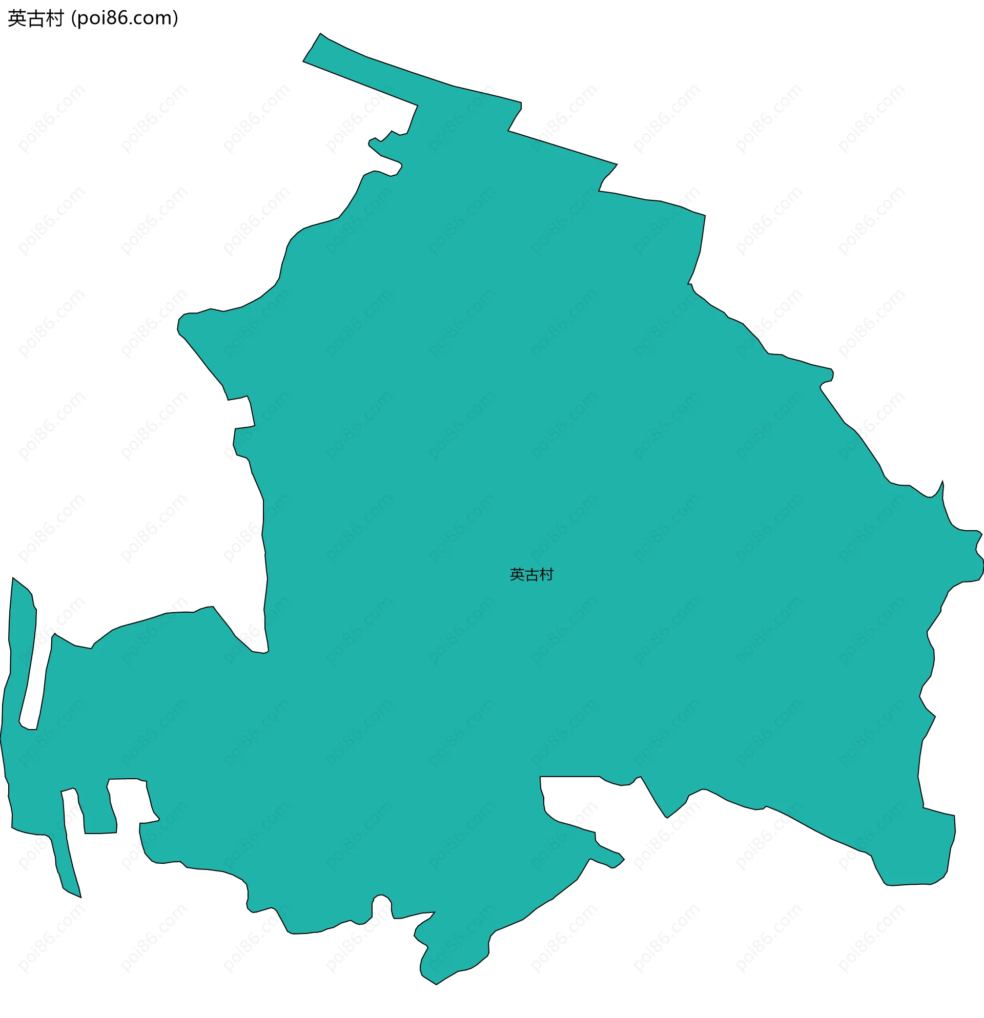 英古村边界地图