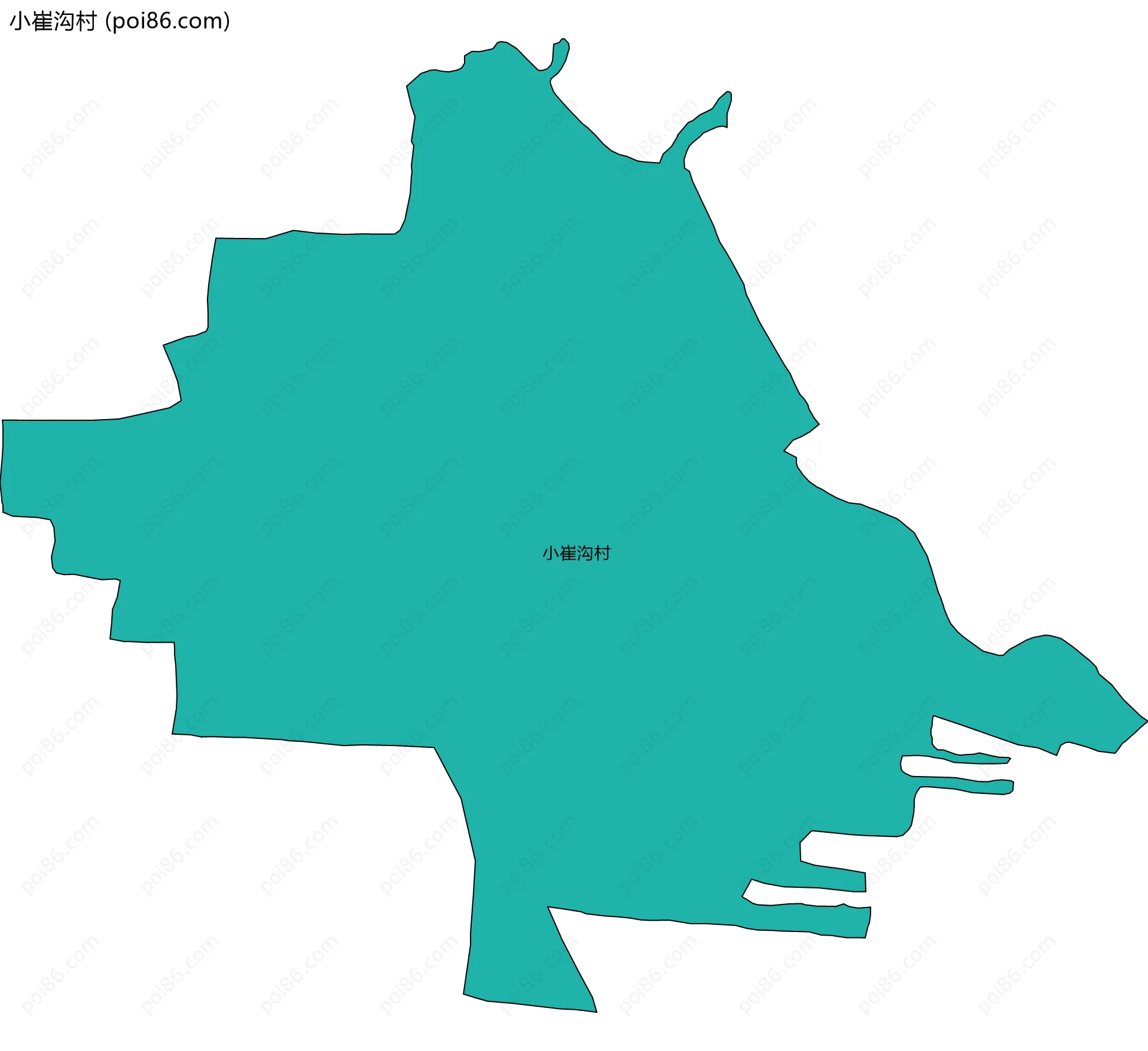 小崔沟村边界地图