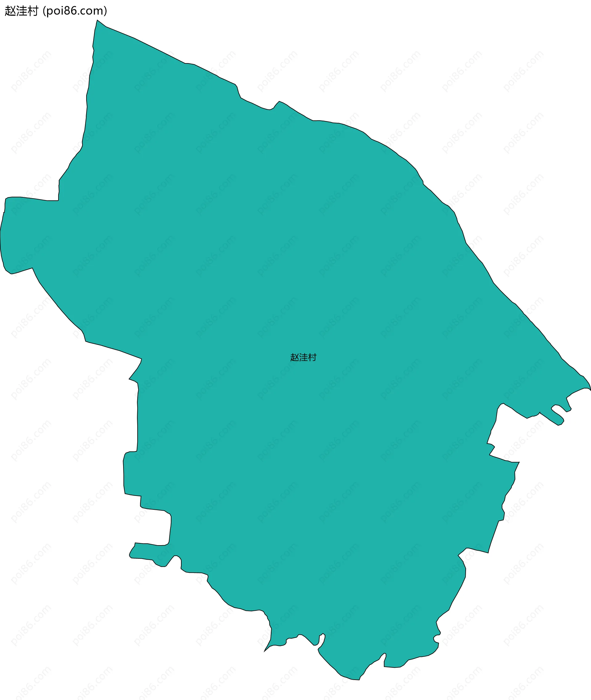 赵洼村边界地图