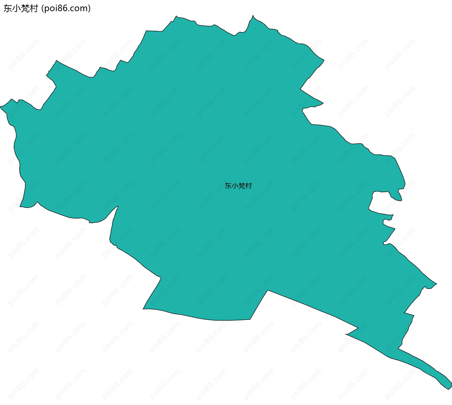 东小梵村边界地图