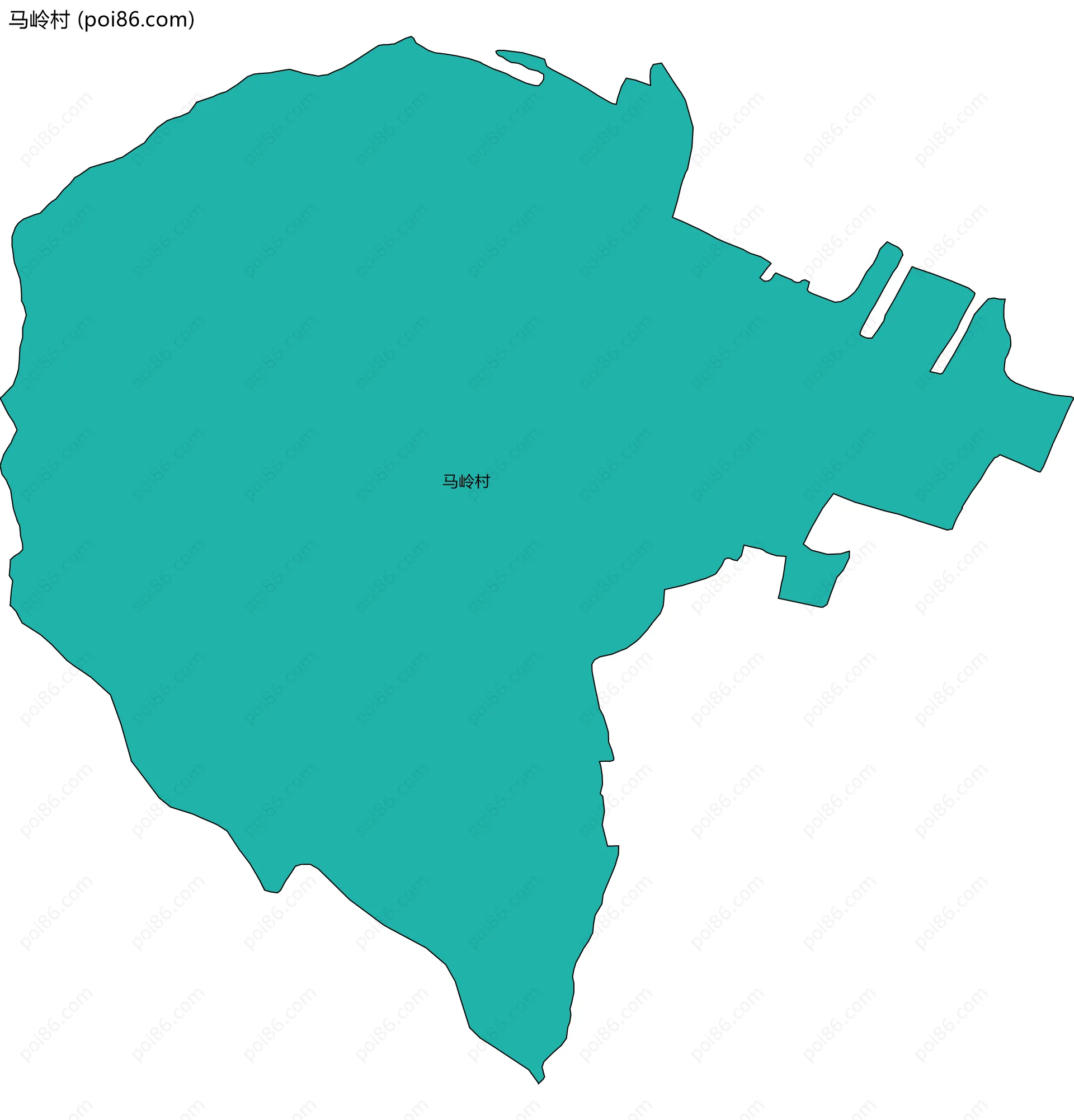 马岭村边界地图