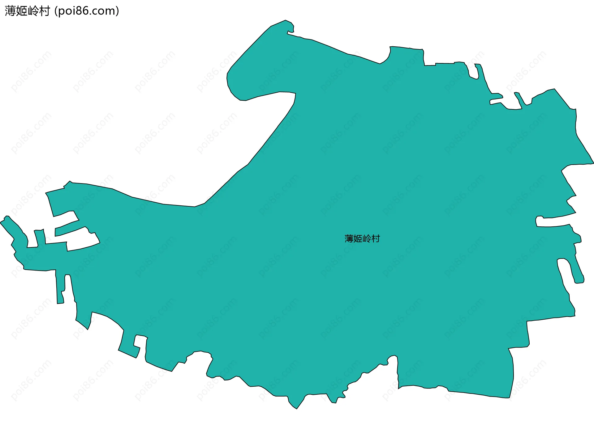 薄姬岭村边界地图