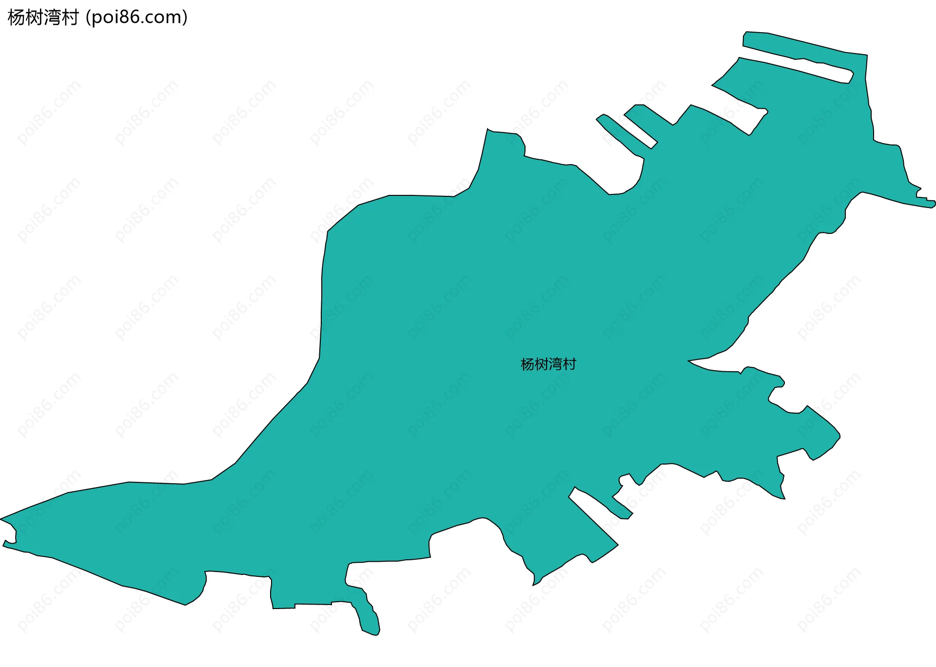 杨树湾村边界地图