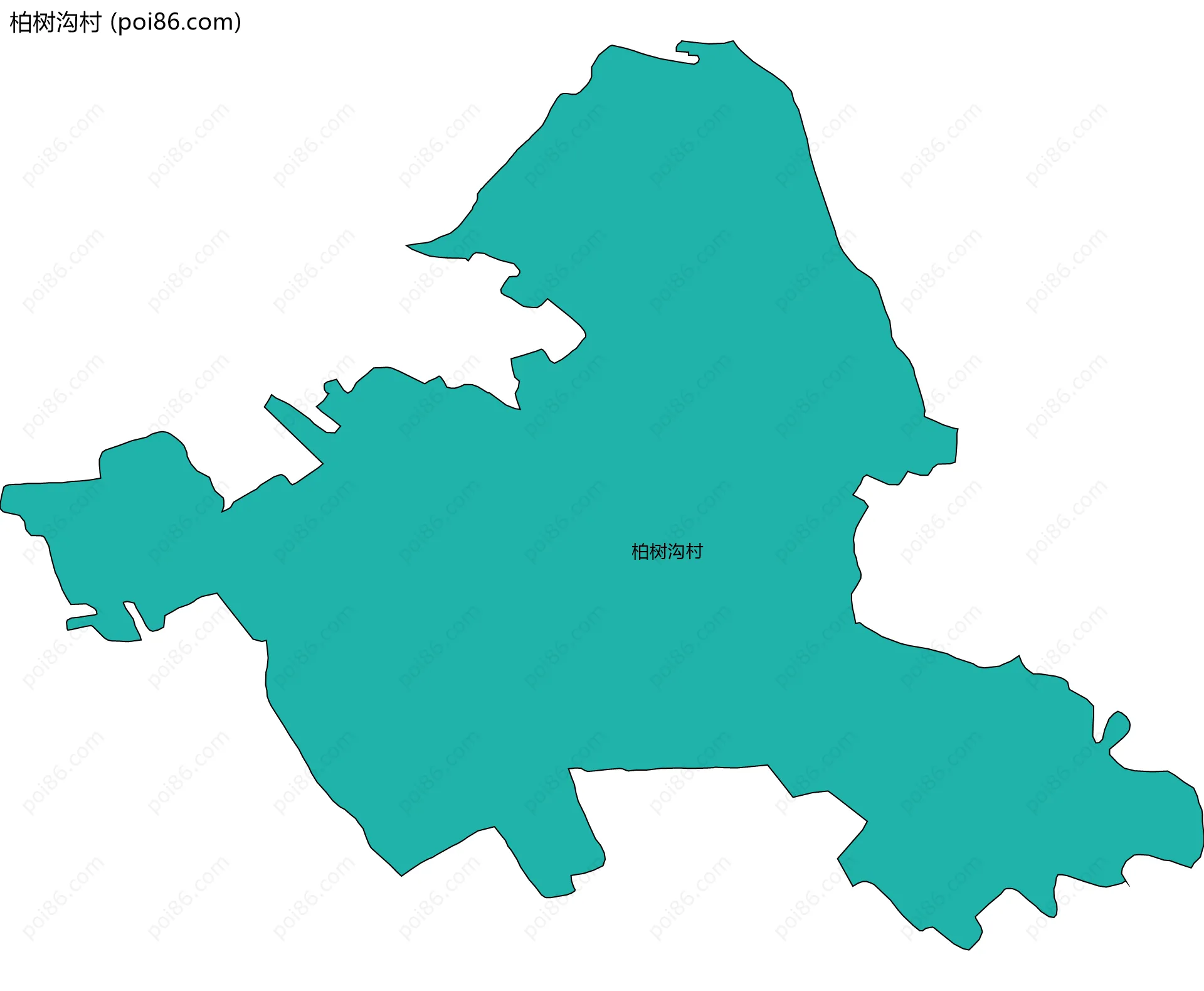 柏树沟村边界地图