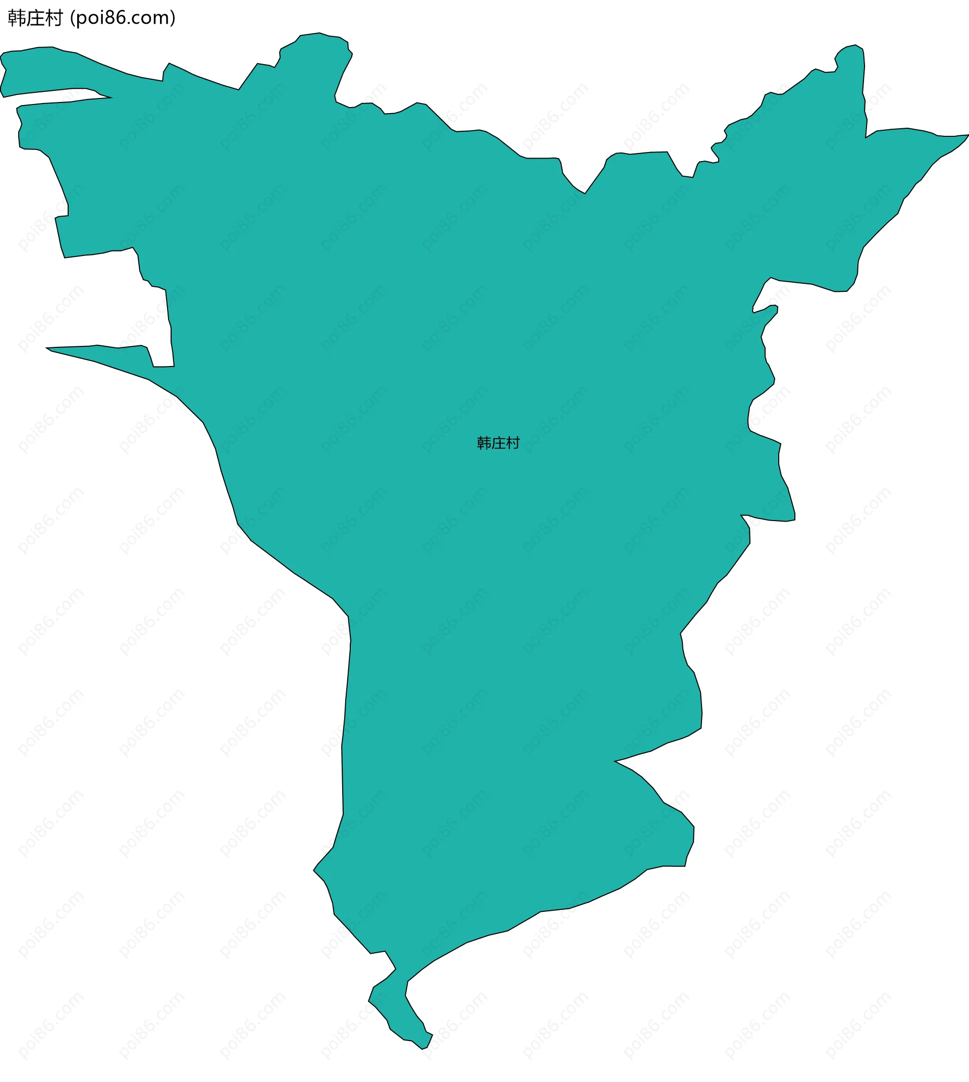 韩庄村边界地图