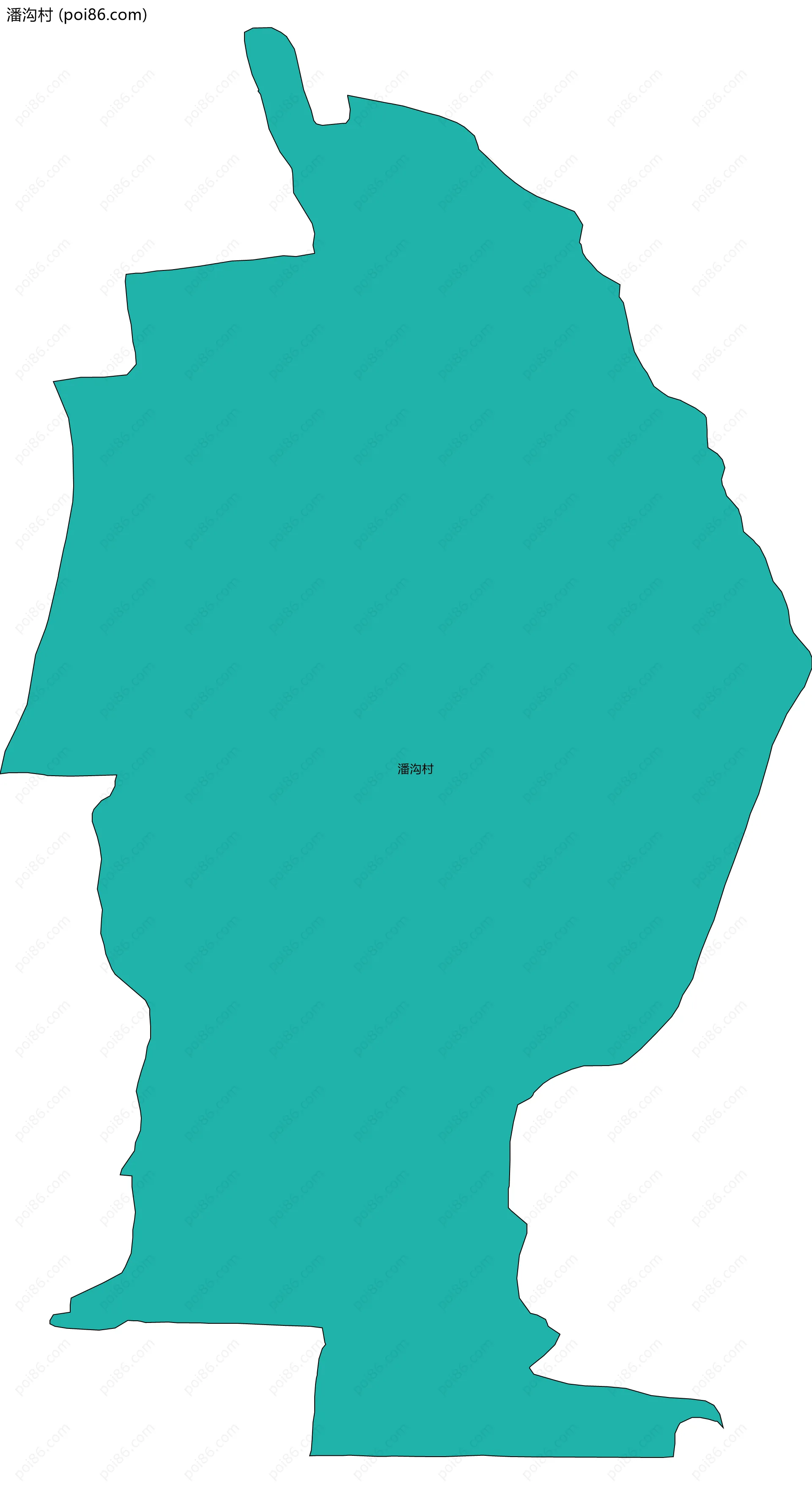 潘沟村边界地图