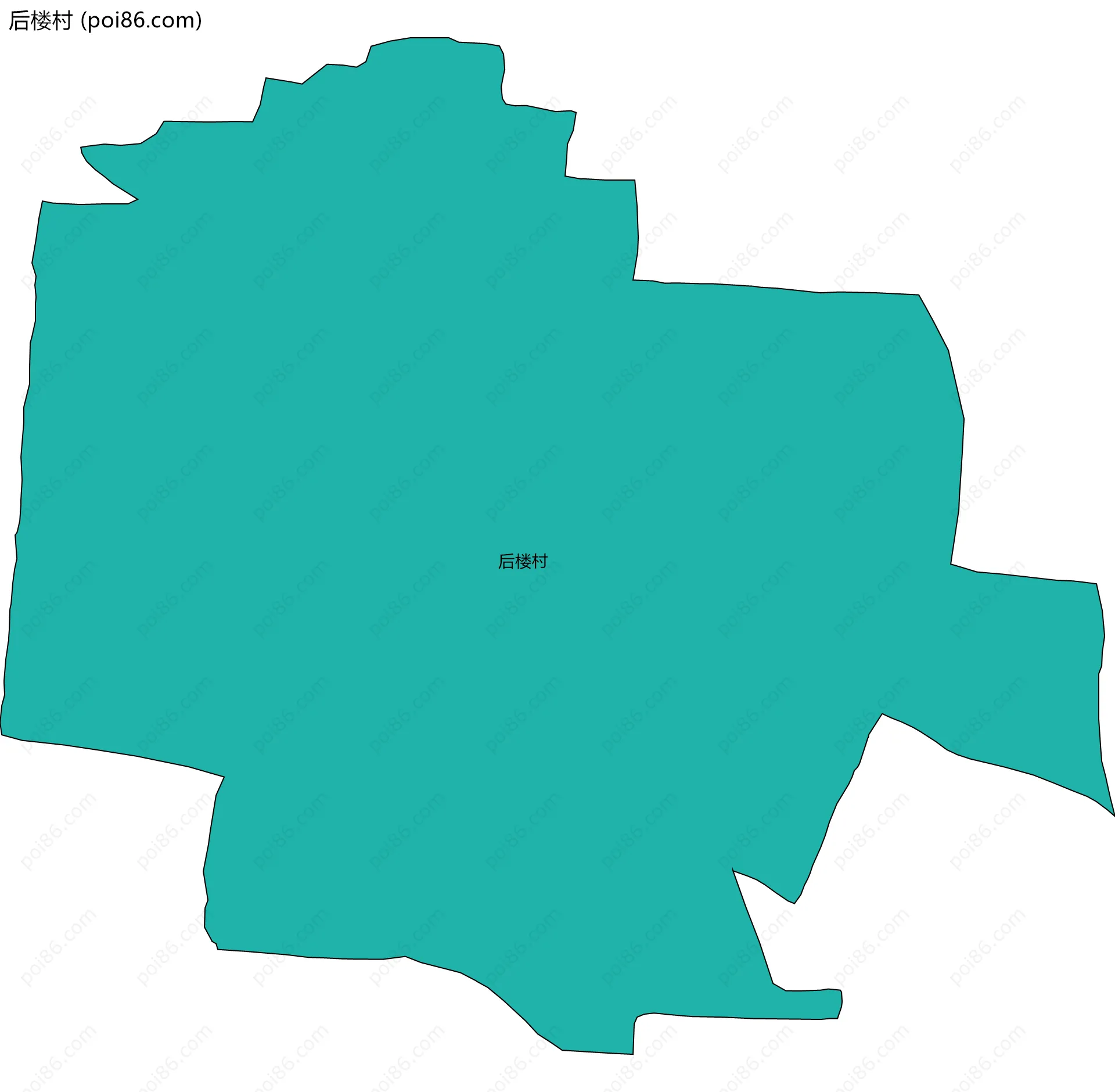 后楼村边界地图