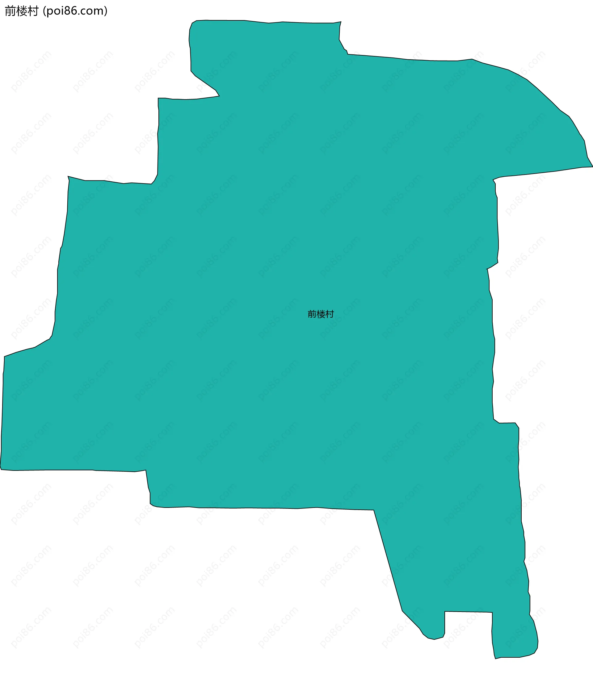 前楼村边界地图