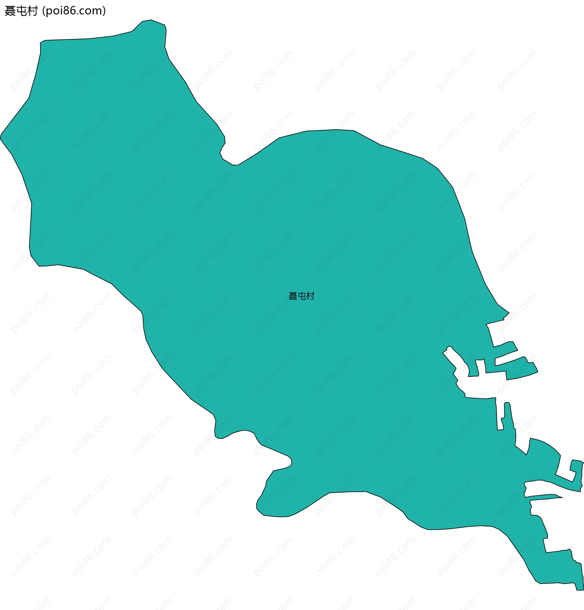 聂屯村边界地图