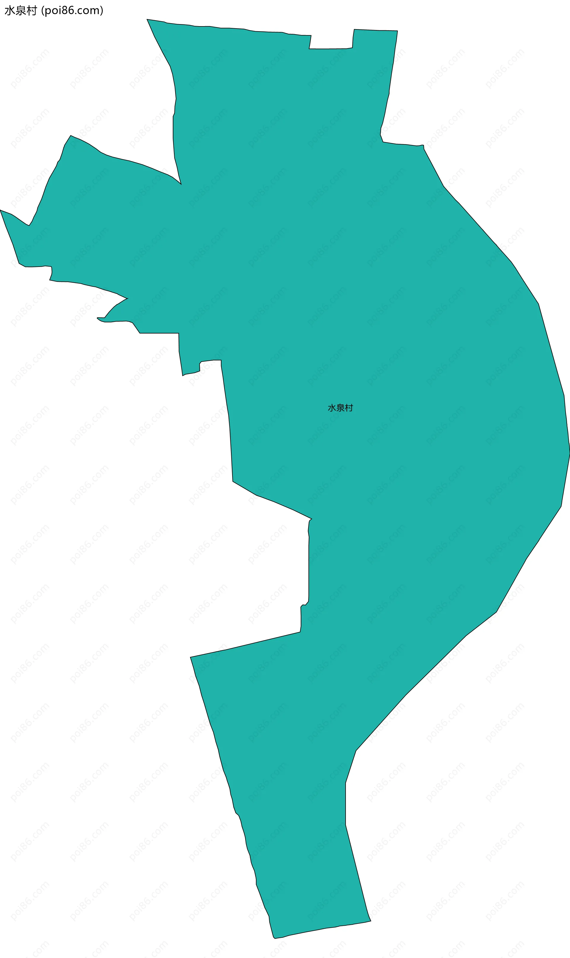 水泉村边界地图