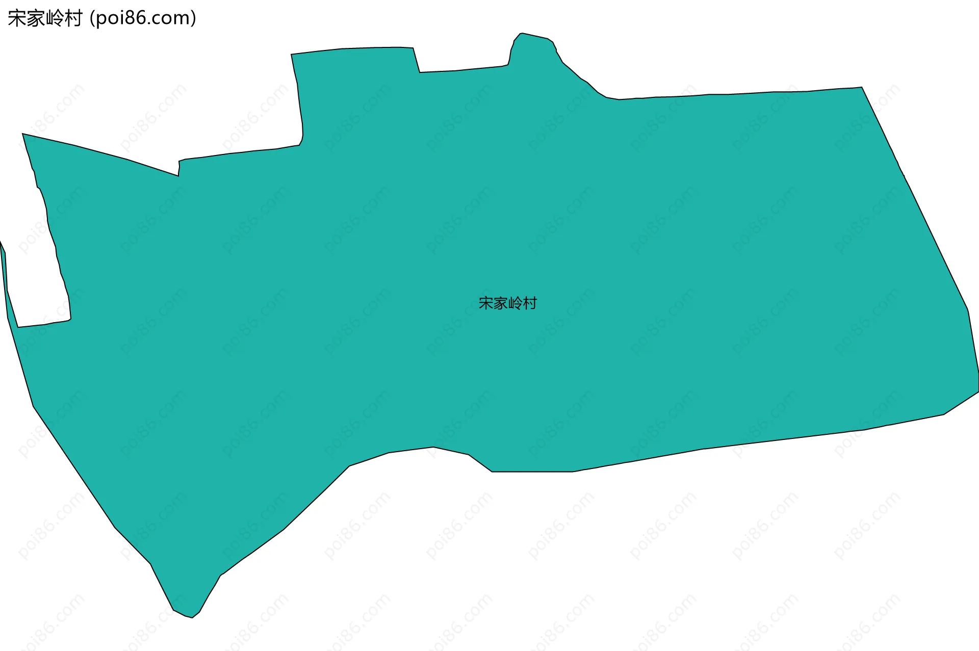 宋家岭村边界地图