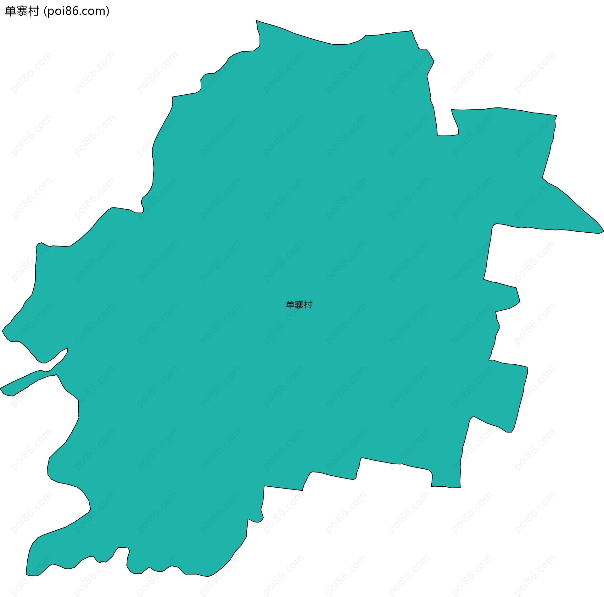 单寨村边界地图