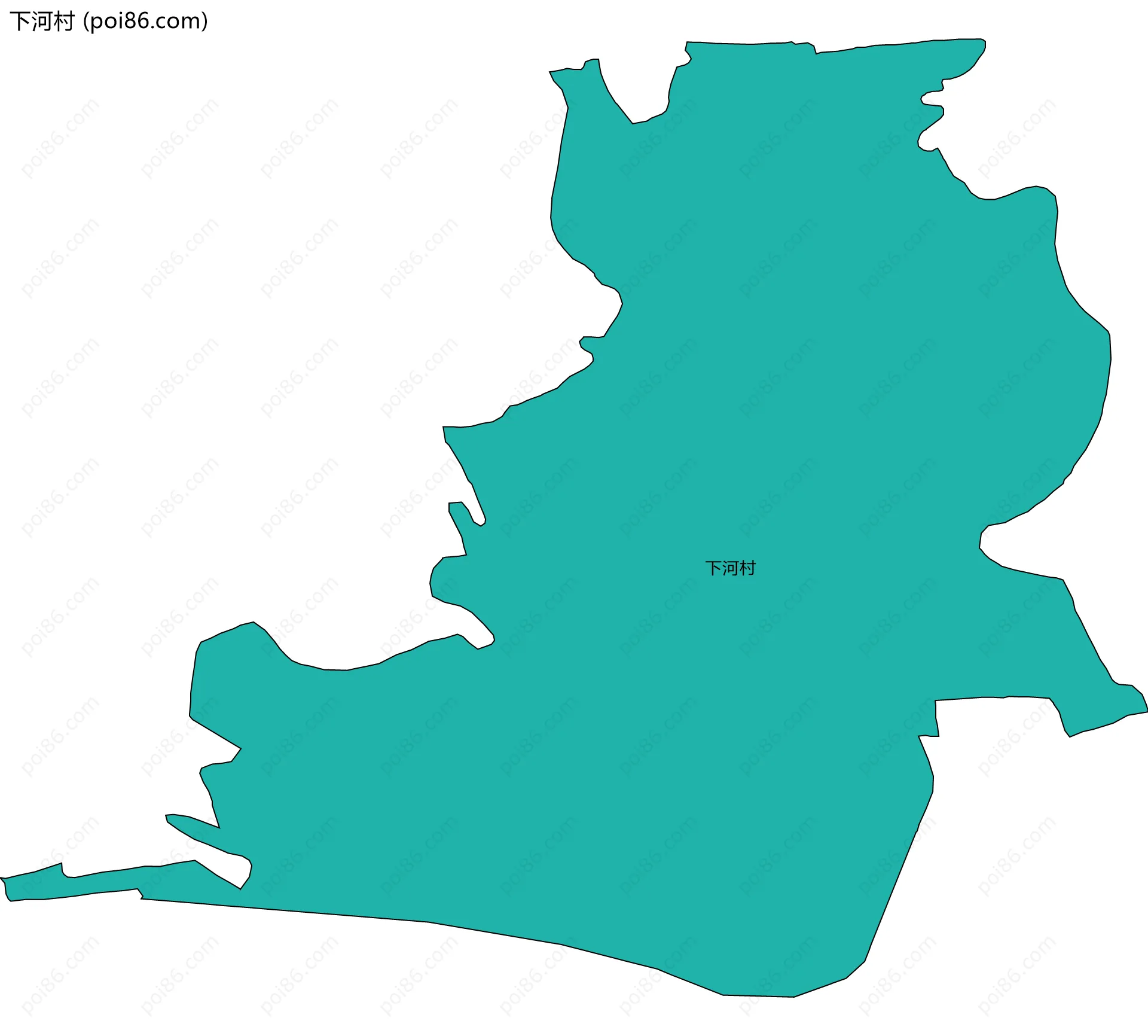 下河村边界地图