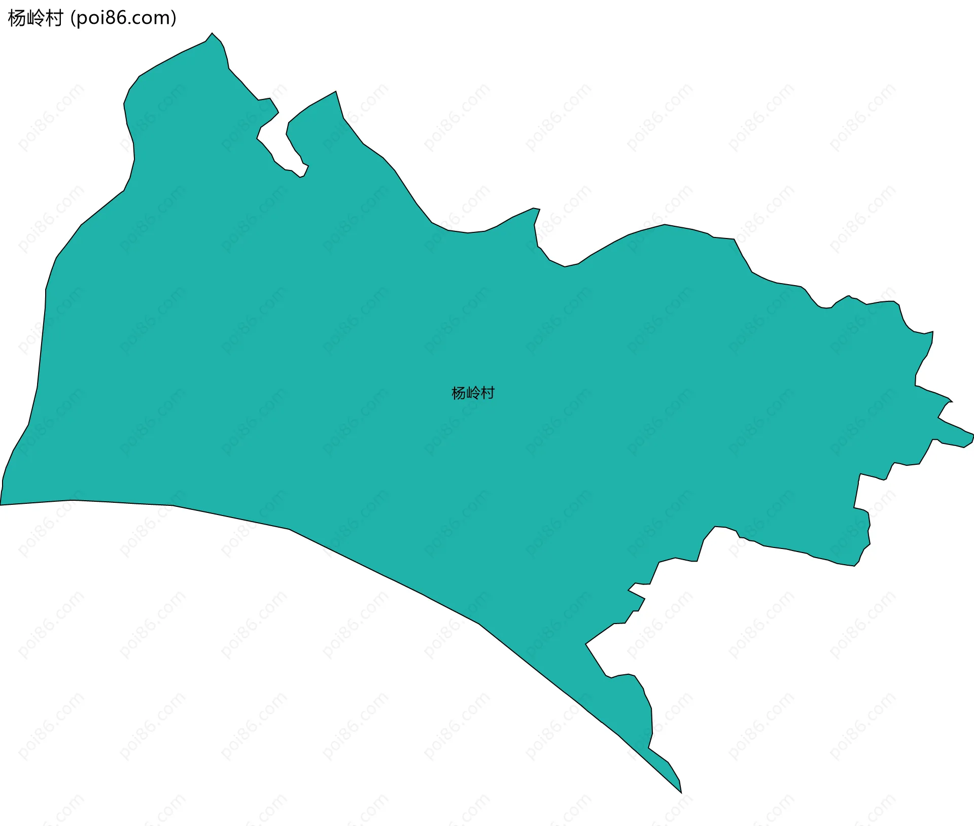 杨岭村边界地图