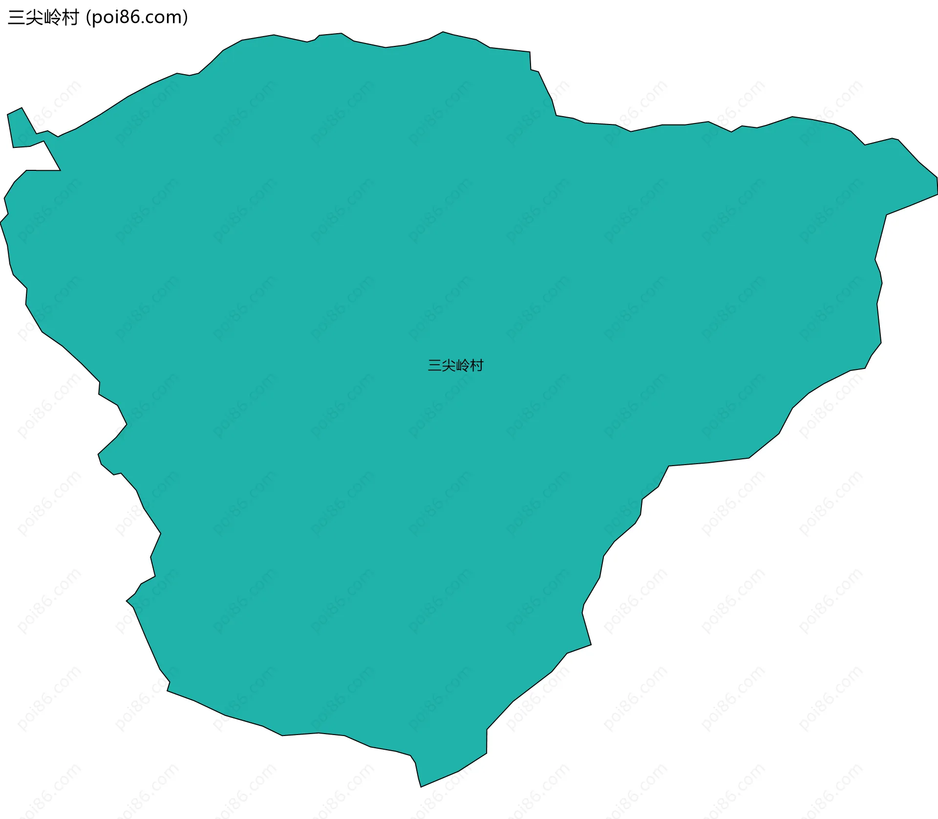 三尖岭村边界地图